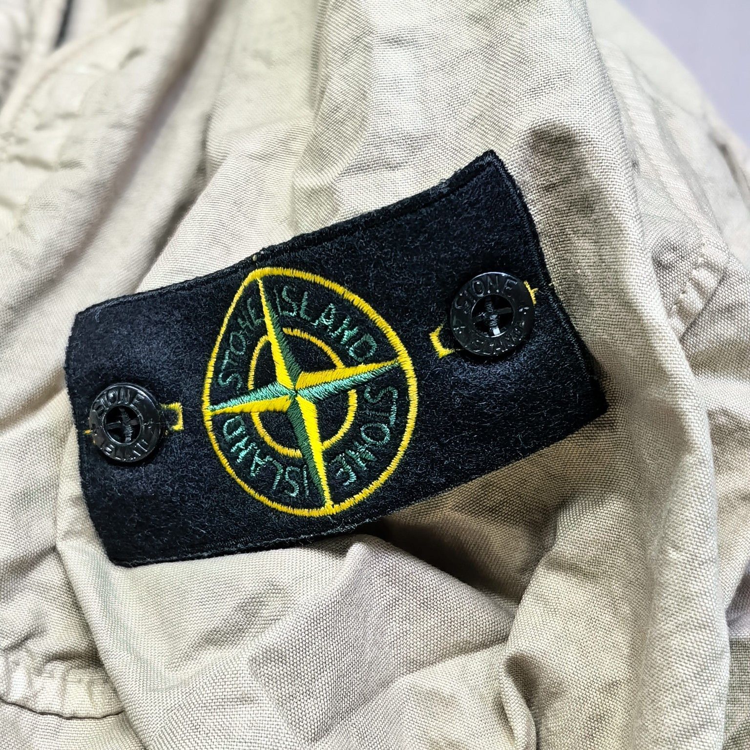 Stone Island Stone Island Hooded Zip Jacket Beige Size L Size US L / EU 52-54 / 3 - 5 Thumbnail