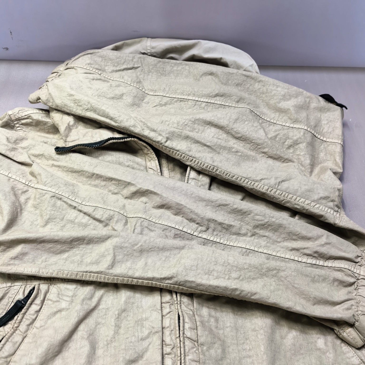Stone Island Stone Island Hooded Zip Jacket Beige Size L Size US L / EU 52-54 / 3 - 9 Thumbnail