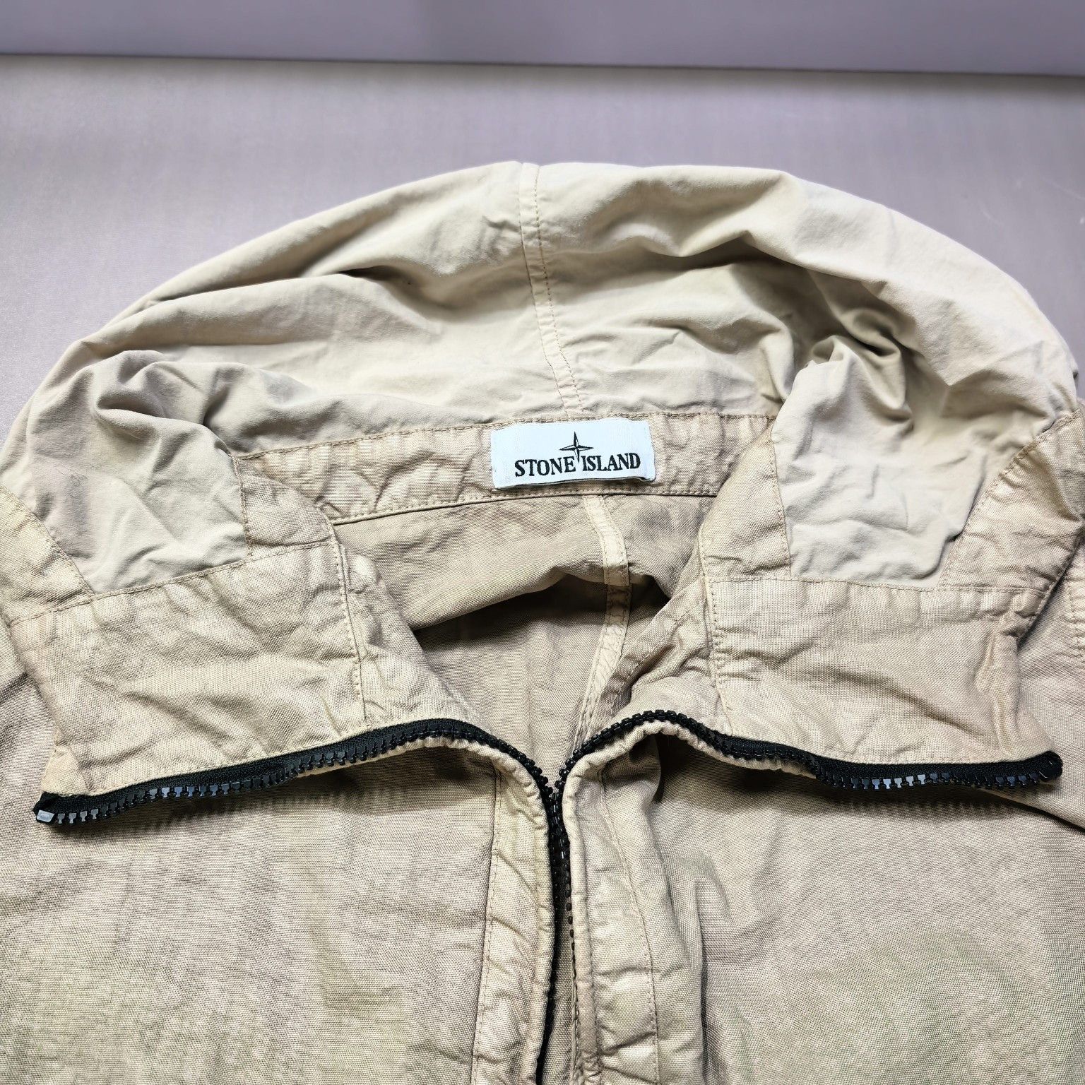 Stone Island Stone Island Hooded Zip Jacket Beige Size L Size US L / EU 52-54 / 3 - 8 Thumbnail