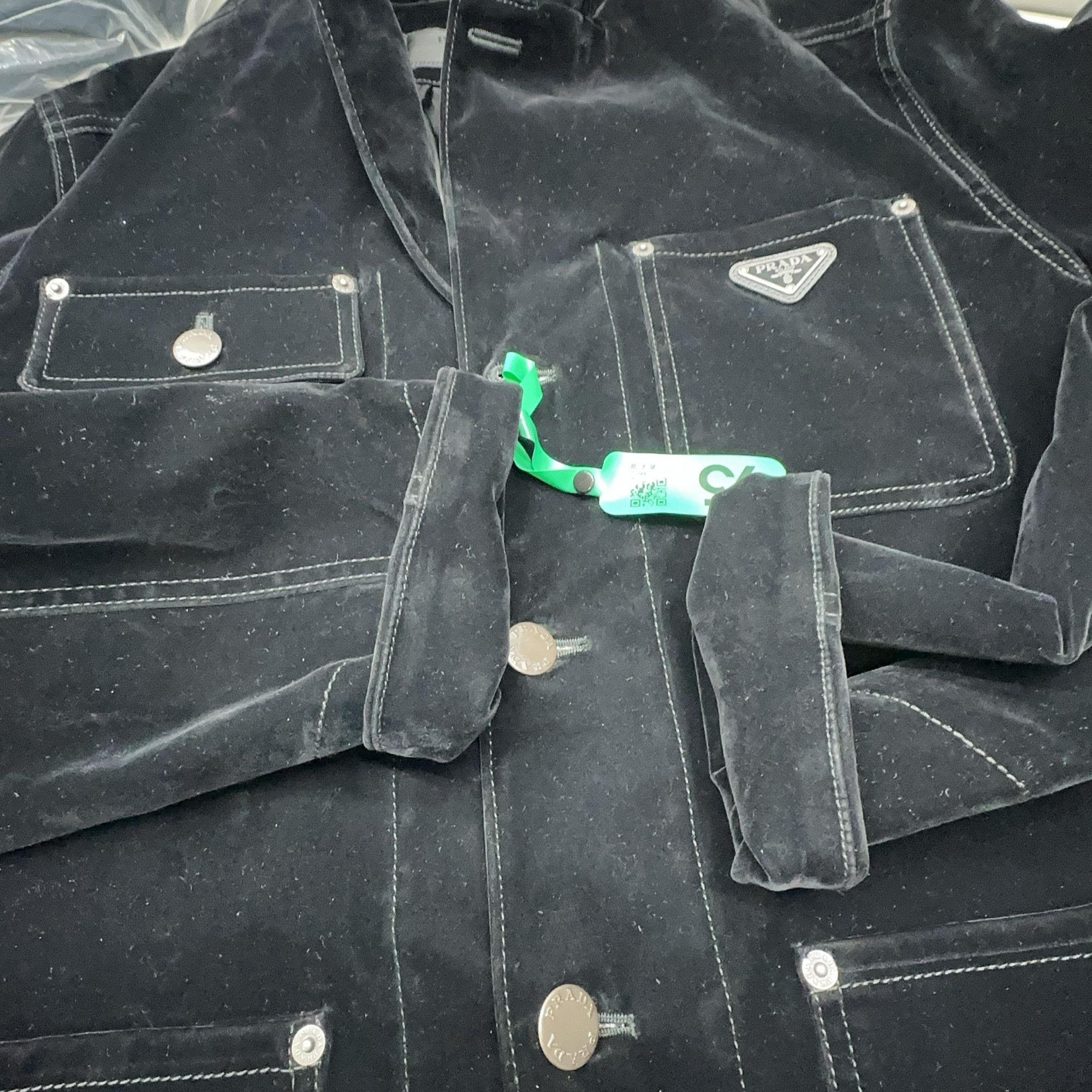 Prada Prada Velvet Denim Jacket Size 48 Size US M / EU 48-50 / 2 - 6 Thumbnail