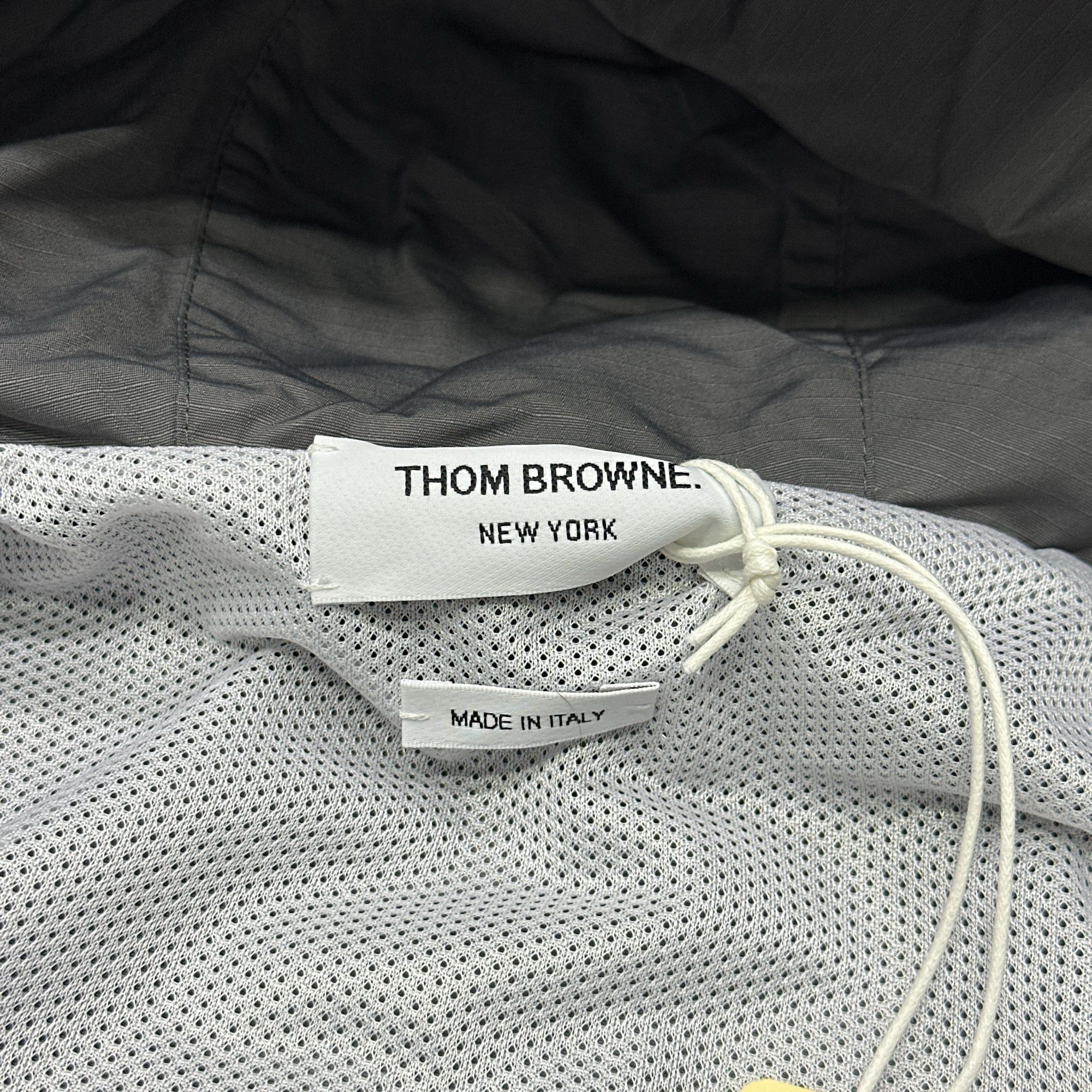 Thom Browne Thom Browne 4-Bar Hooded Ripstop Jacket Size M Size US M / EU 48-50 / 2 - 4 Thumbnail