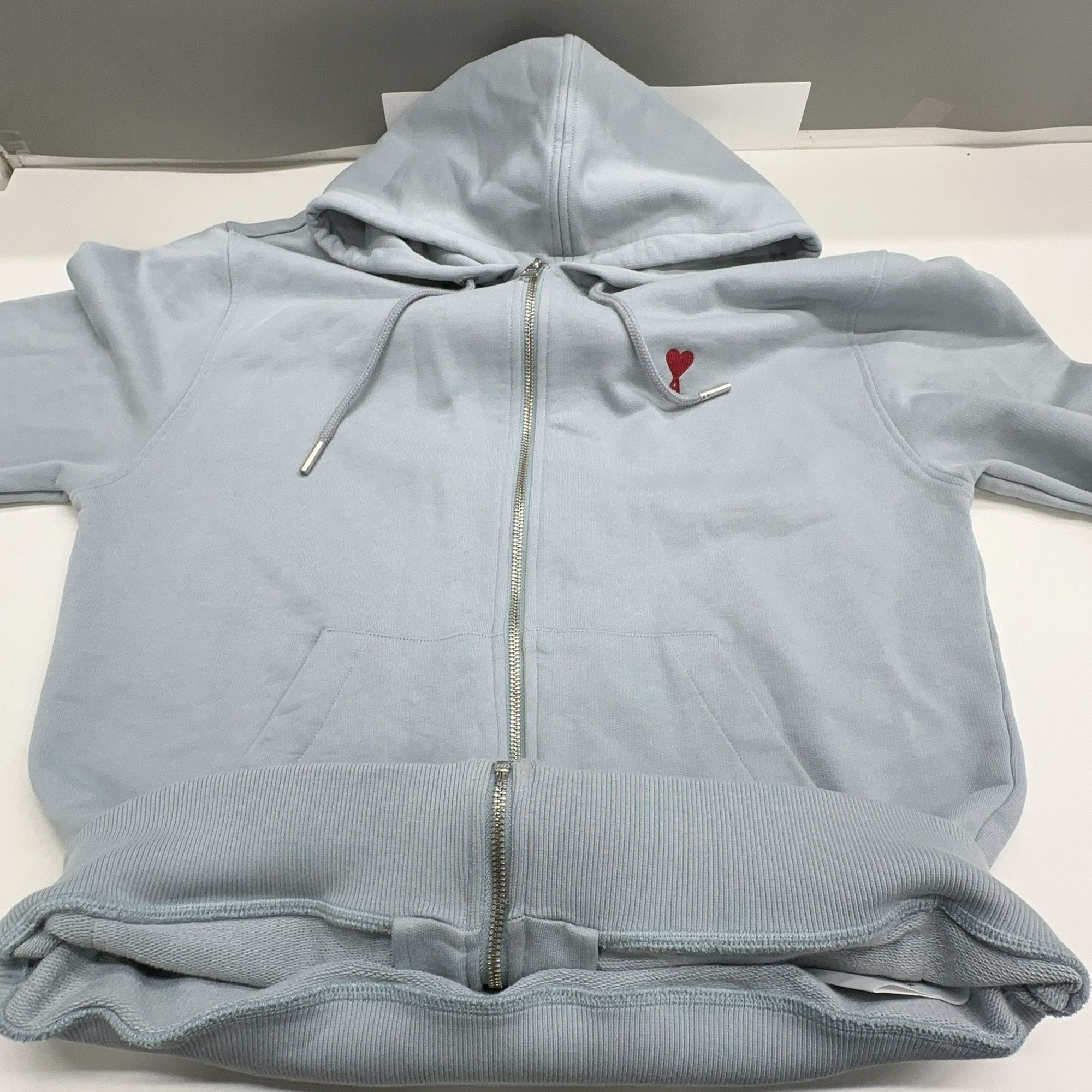 AMI Ami Alexandre Mattiussi Heart Zip Up Hoodie Size L Size US L / EU 52-54 / 3 - 6 Thumbnail