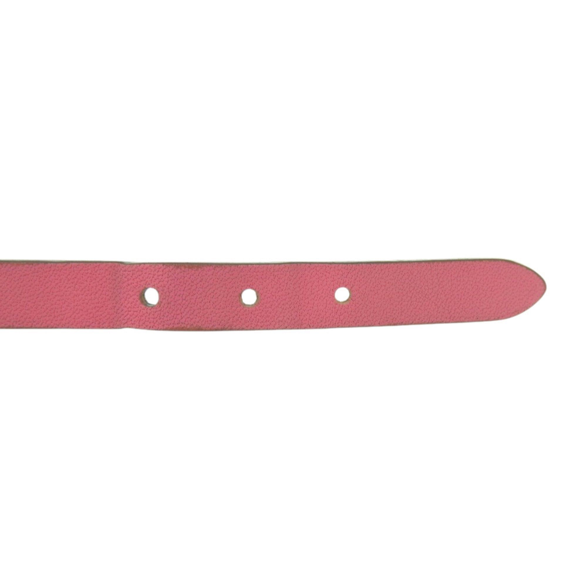 Hermes Hermes Be Api Double Tour Veau Swift Rose Azalee Orange Poppy Pink Strand Bracelet 0774HERMES Size ONE SIZE - 6 Thumbnail