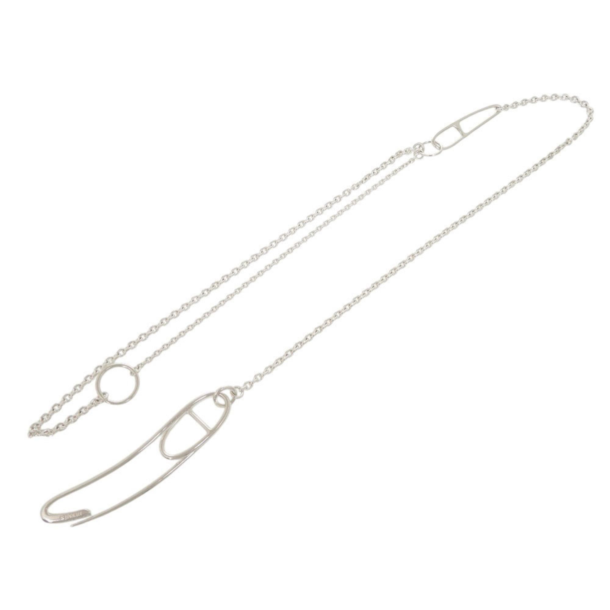 Hermes Hermes Chaine d'Ancre Punk Long Sterling Silver 925 Necklace 1791HERMES Size ONE SIZE - 3 Thumbnail