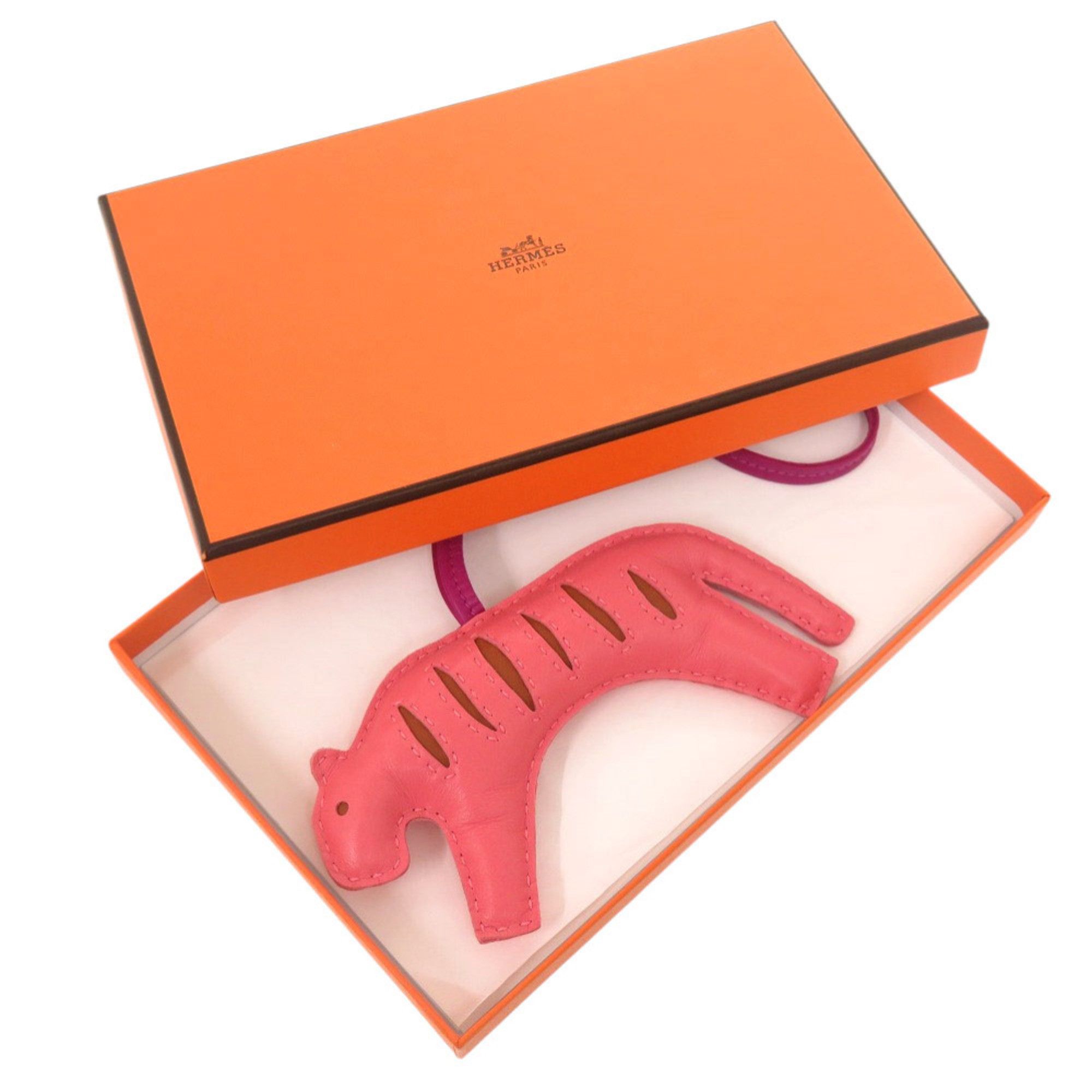 Hermes Hermes Rouleau Agneau Milo Rose Azalee Pain d'épices Purple Accessory Bag Charm 0195HERMES Size ONE SIZE - 2 Thumbnail