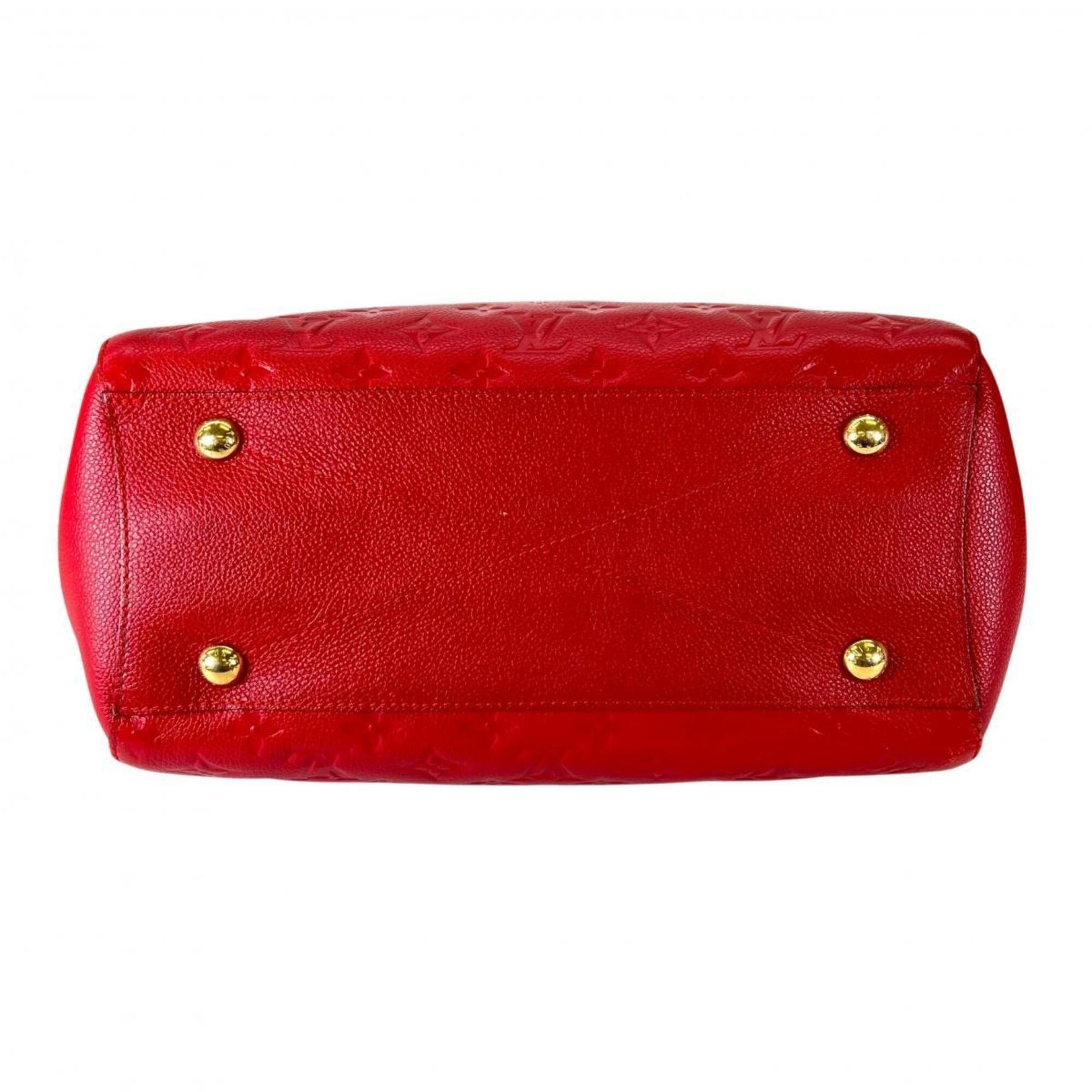 Louis Vuitton Louis Vuitton Handbag Cerise Montaigne MM Monogram Empreinte M41194 Red Size ONE SIZE - 4 Thumbnail