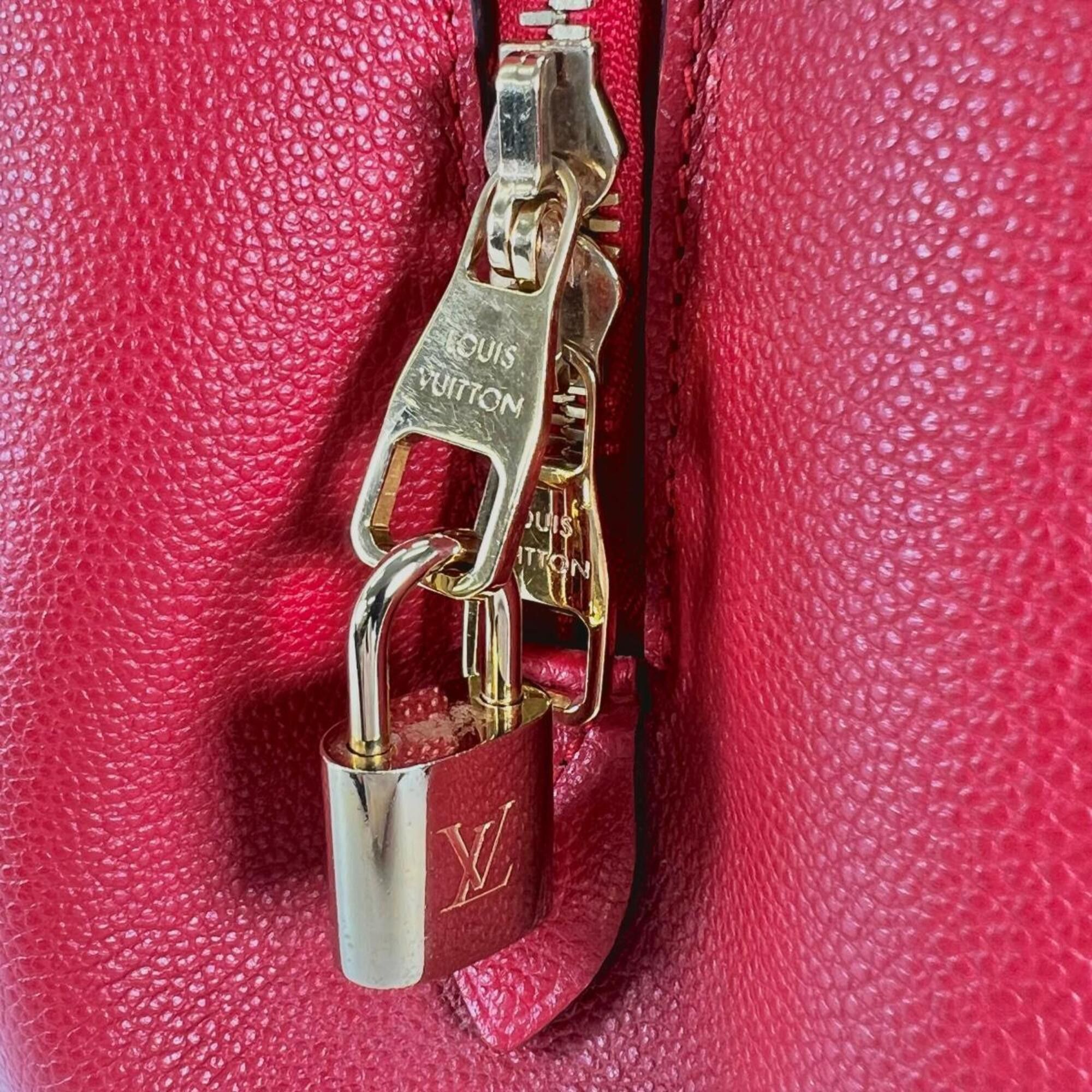 Louis Vuitton Louis Vuitton Handbag Cerise Montaigne MM Monogram Empreinte M41194 Red Size ONE SIZE - 15 Thumbnail
