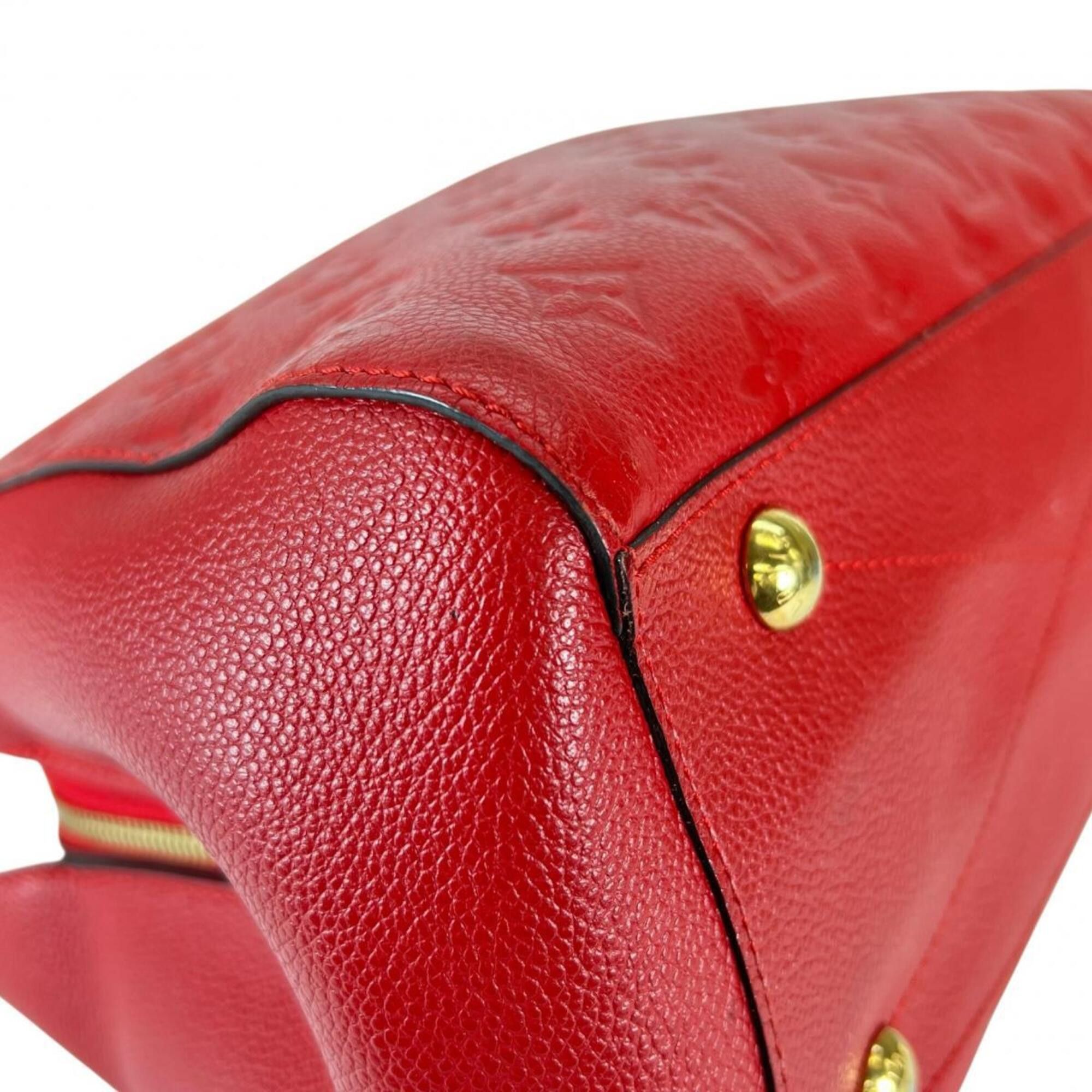Louis Vuitton Louis Vuitton Handbag Cerise Montaigne MM Monogram Empreinte M41194 Red Size ONE SIZE - 5 Thumbnail