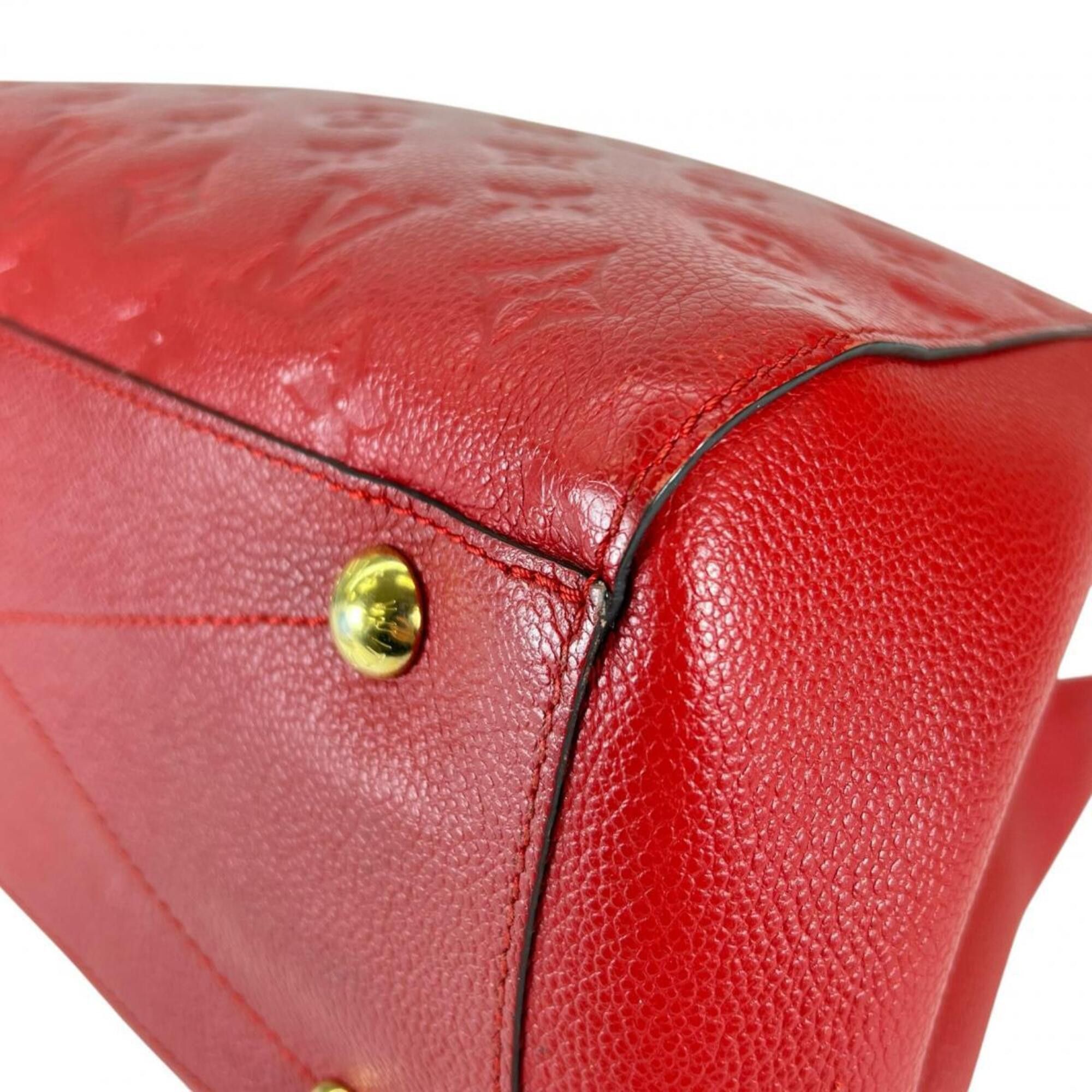 Louis Vuitton Louis Vuitton Handbag Cerise Montaigne MM Monogram Empreinte M41194 Red Size ONE SIZE - 8 Thumbnail