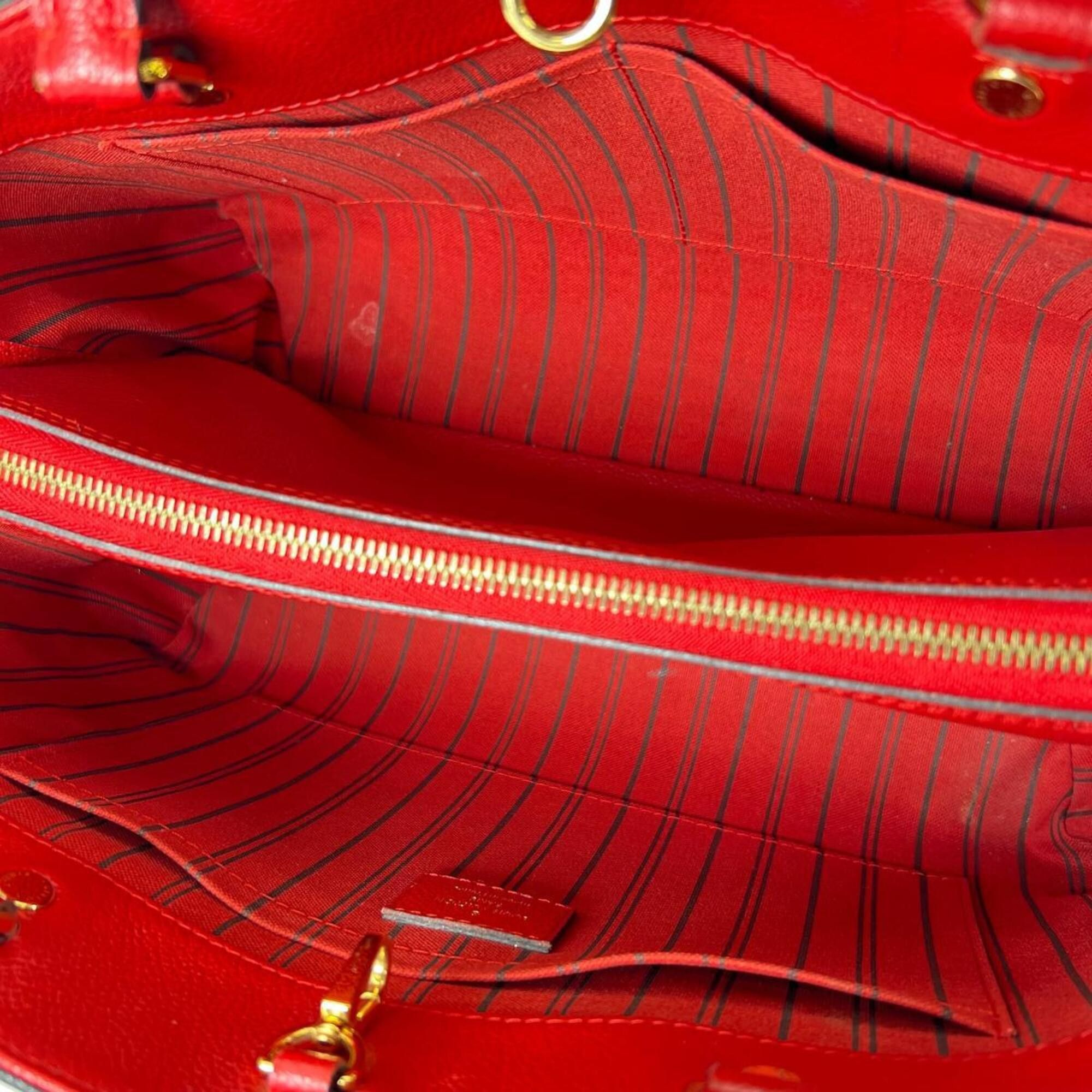 Louis Vuitton Louis Vuitton Handbag Cerise Montaigne MM Monogram Empreinte M41194 Red Size ONE SIZE - 10 Thumbnail