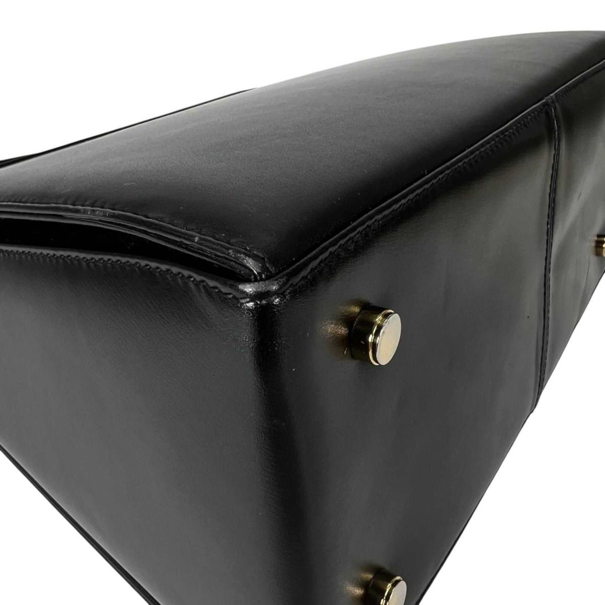 Salvatore Ferragamo Salvatore Ferragamo Compact Gancini Leather Handbag E210536 Black Size ONE SIZE - 7 Thumbnail