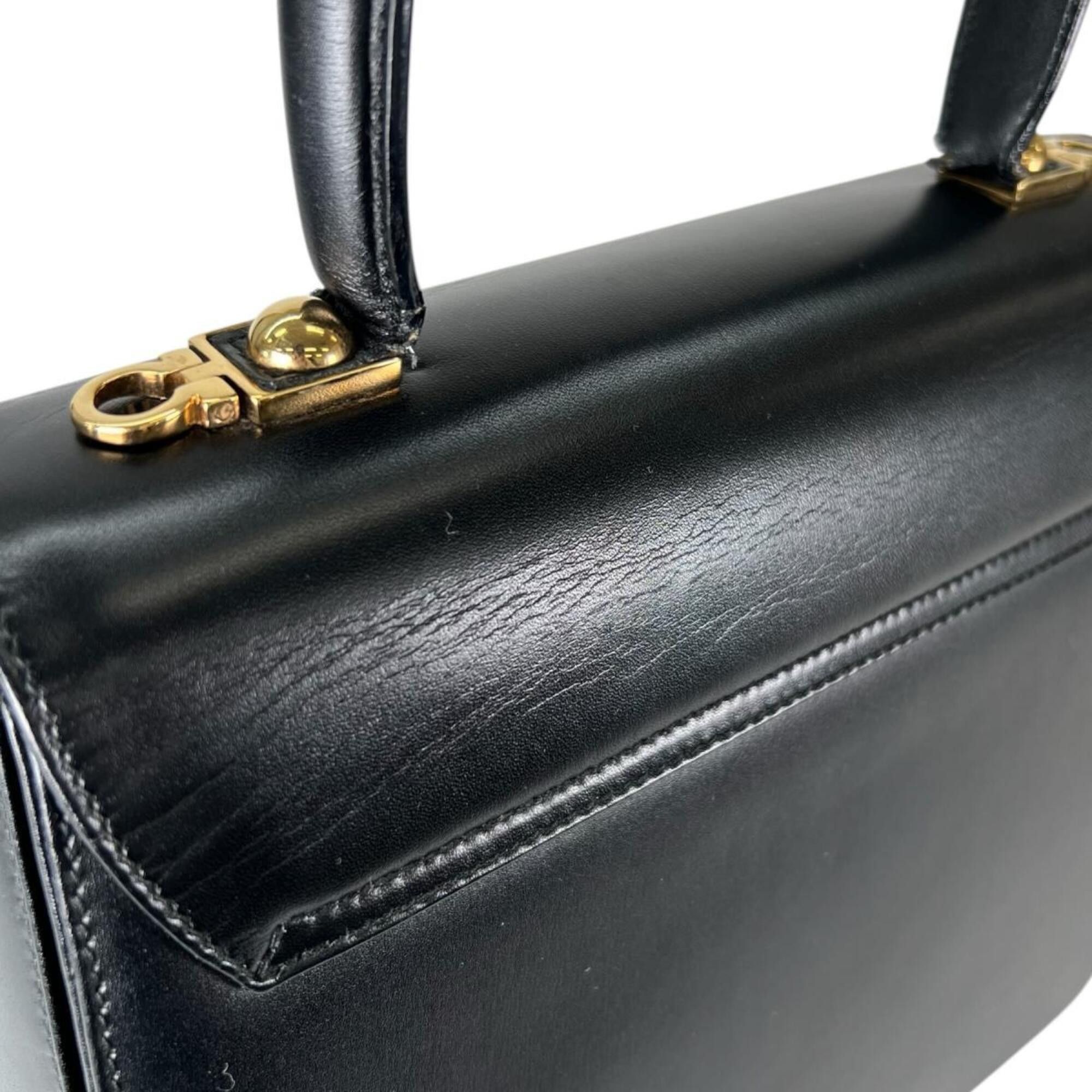 Salvatore Ferragamo Salvatore Ferragamo Compact Gancini Leather Handbag E210536 Black Size ONE SIZE - 13 Thumbnail