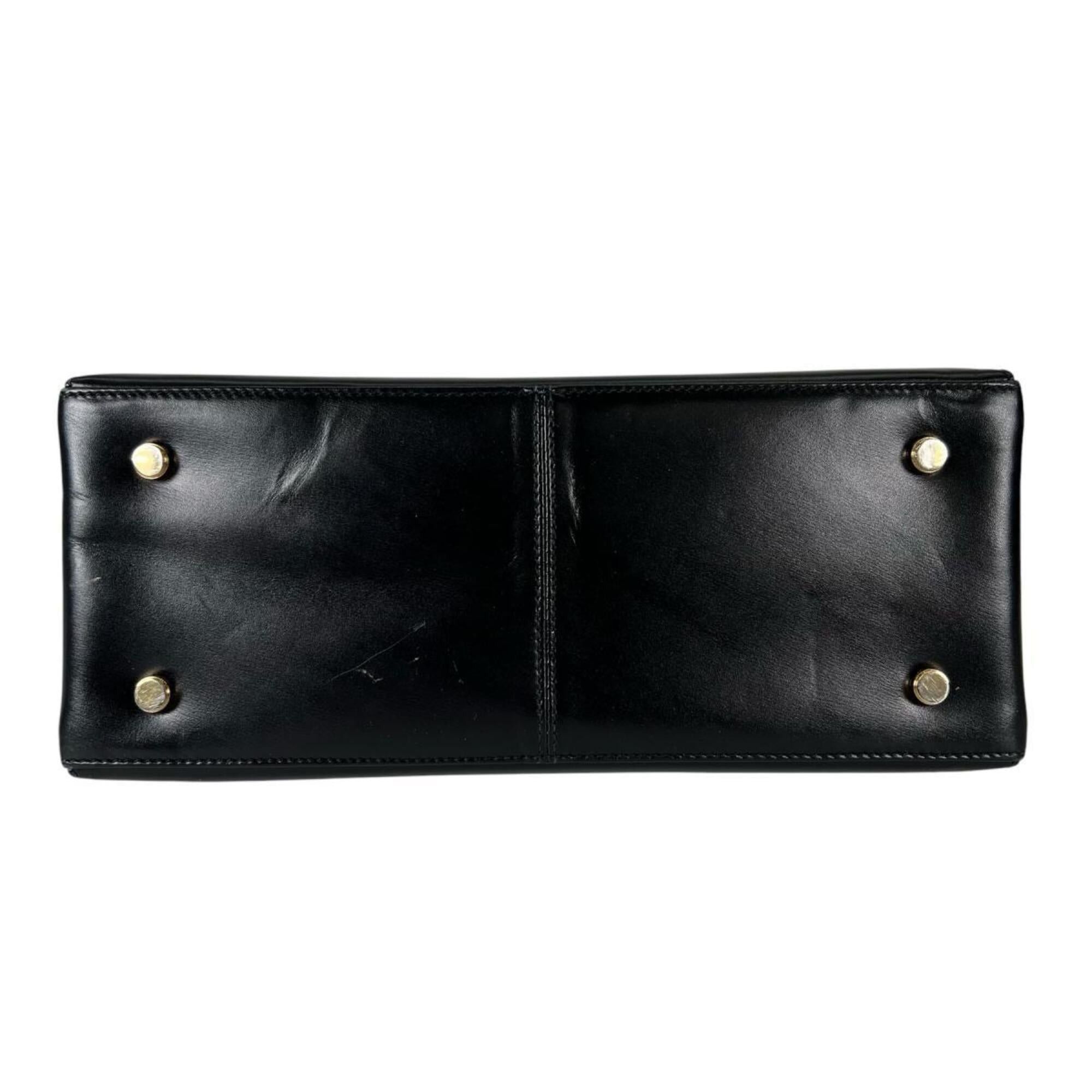 Salvatore Ferragamo Salvatore Ferragamo Compact Gancini Leather Handbag E210536 Black Size ONE SIZE - 4 Thumbnail