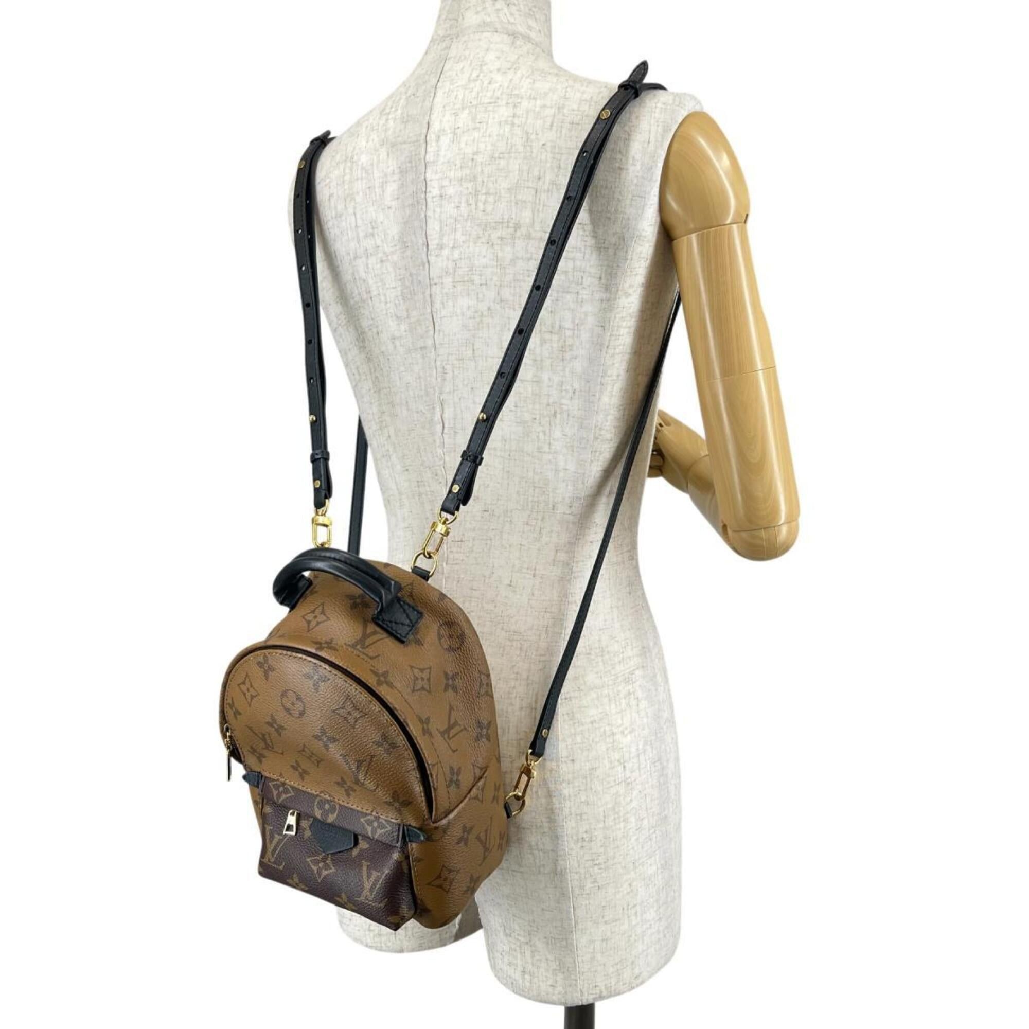 Louis Vuitton Louis Vuitton MINI Monogram Reverse Palm Springs Leather Backpack (M44872, Brown) Size ONE SIZE - 20 Thumbnail