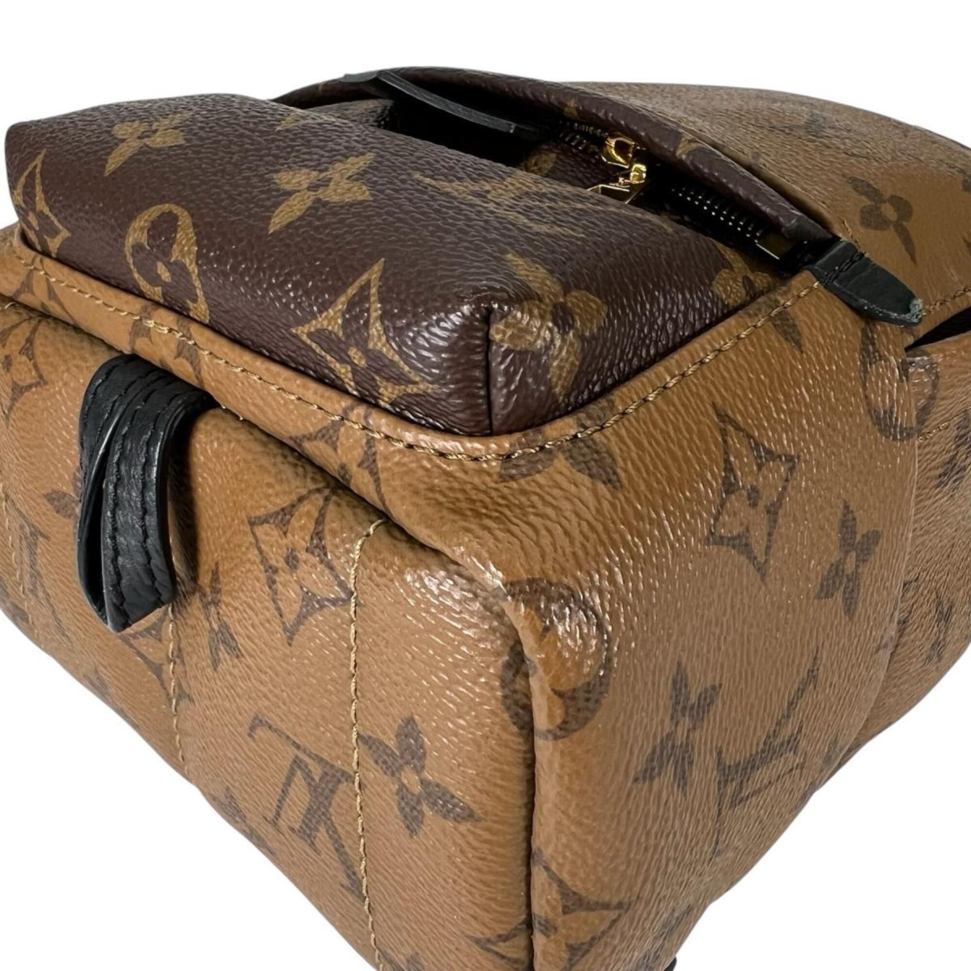 Louis Vuitton Louis Vuitton MINI Monogram Reverse Palm Springs Leather Backpack (M44872, Brown) Size ONE SIZE - 7 Thumbnail