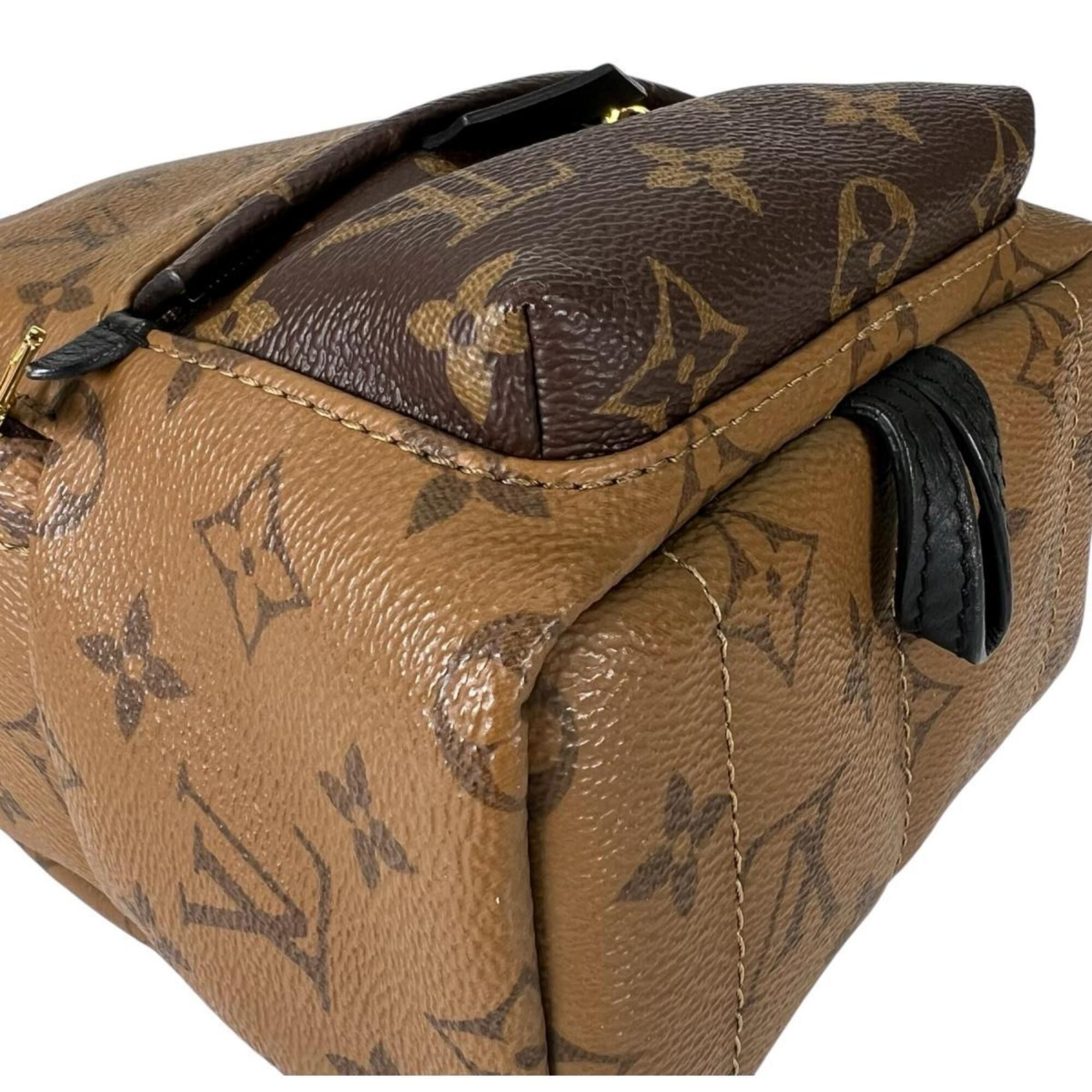Louis Vuitton Louis Vuitton MINI Monogram Reverse Palm Springs Leather Backpack (M44872, Brown) Size ONE SIZE - 6 Thumbnail