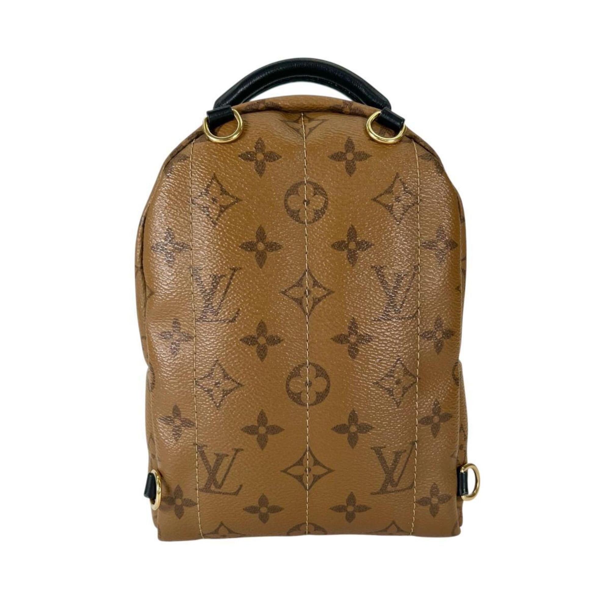 Louis Vuitton Louis Vuitton MINI Monogram Reverse Palm Springs Leather Backpack (M44872, Brown) Size ONE SIZE - 3 Thumbnail