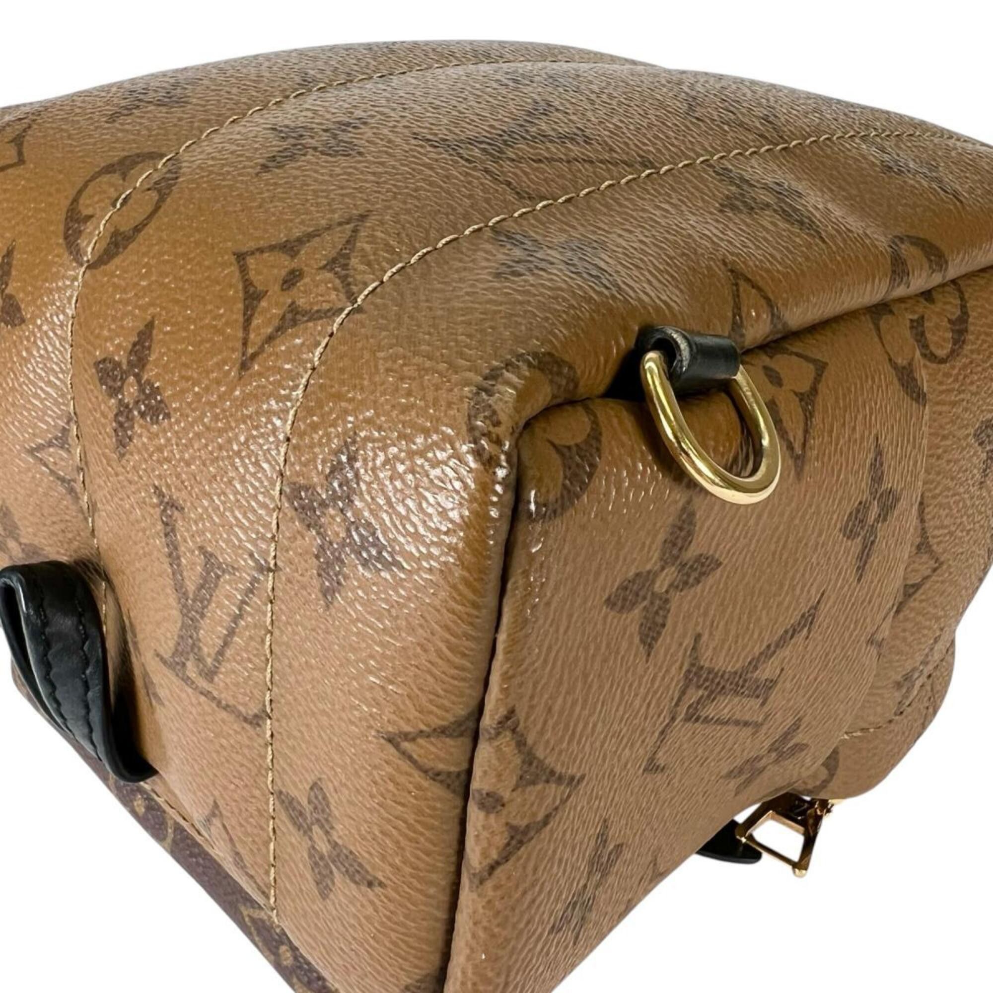Louis Vuitton Louis Vuitton MINI Monogram Reverse Palm Springs Leather Backpack (M44872, Brown) Size ONE SIZE - 9 Thumbnail