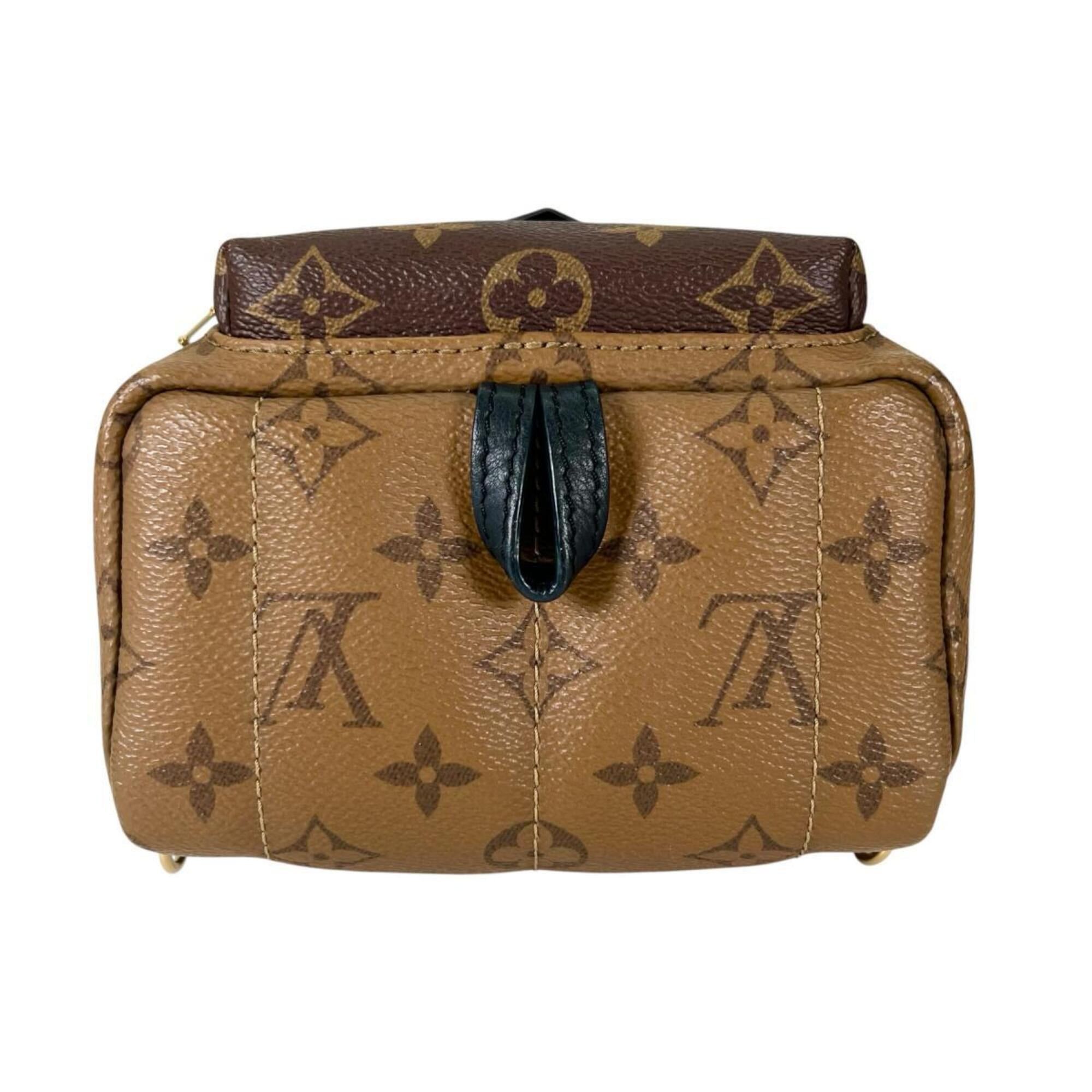 Louis Vuitton Louis Vuitton MINI Monogram Reverse Palm Springs Leather Backpack (M44872, Brown) Size ONE SIZE - 5 Thumbnail