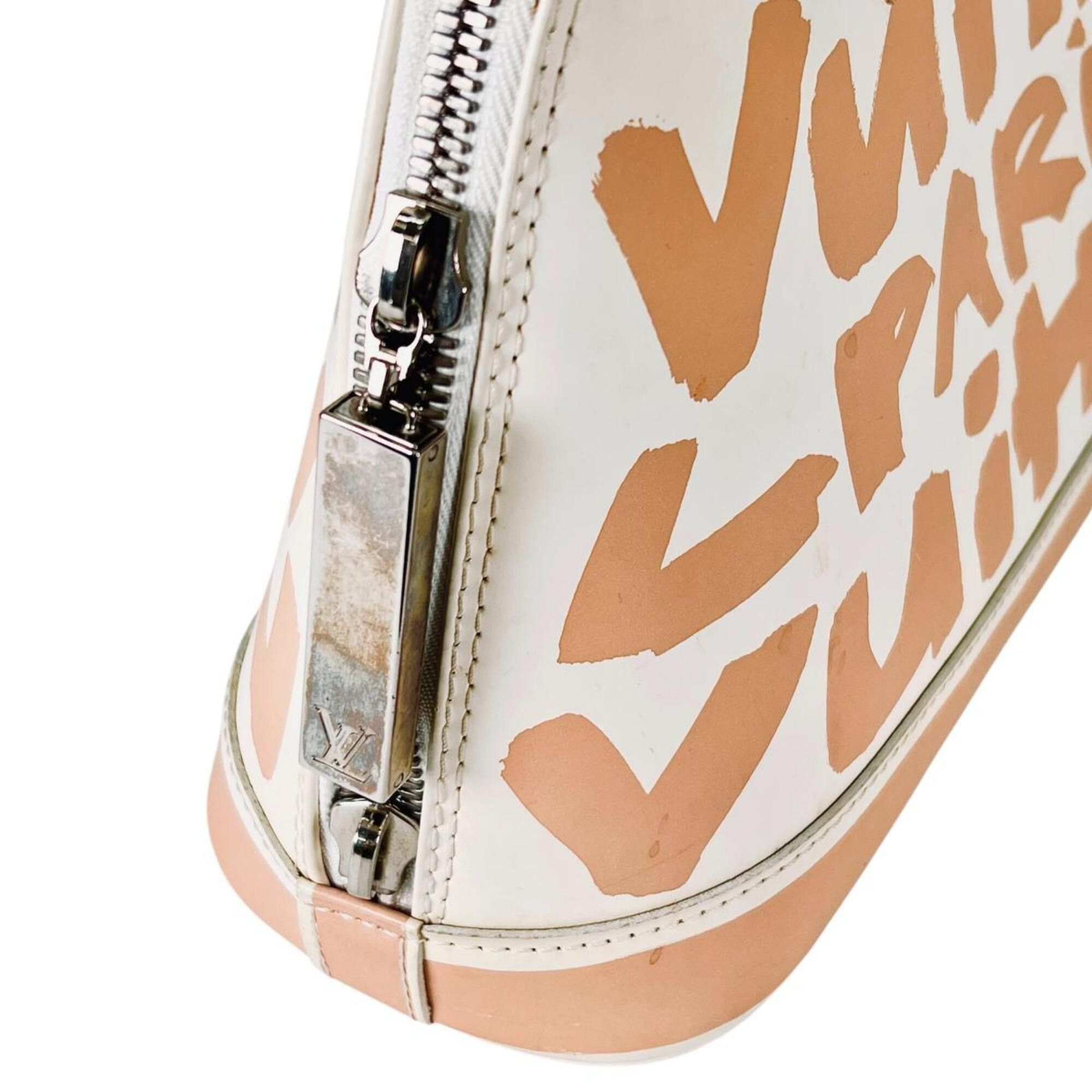 Louis Vuitton Louis Vuitton Handbag Graffiti Stephen Sprouse Alma MM Leather M92180 Beige Size ONE SIZE - 12 Thumbnail