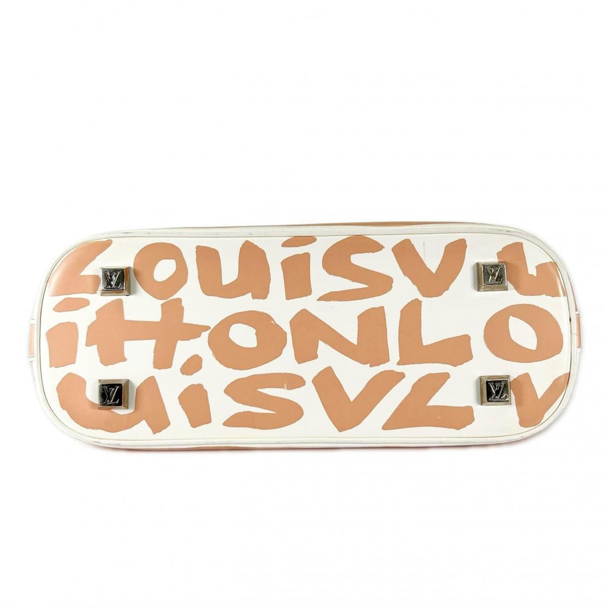 Louis Vuitton Louis Vuitton Handbag Graffiti Stephen Sprouse Alma MM Leather M92180 Beige Size ONE SIZE - 4 Thumbnail