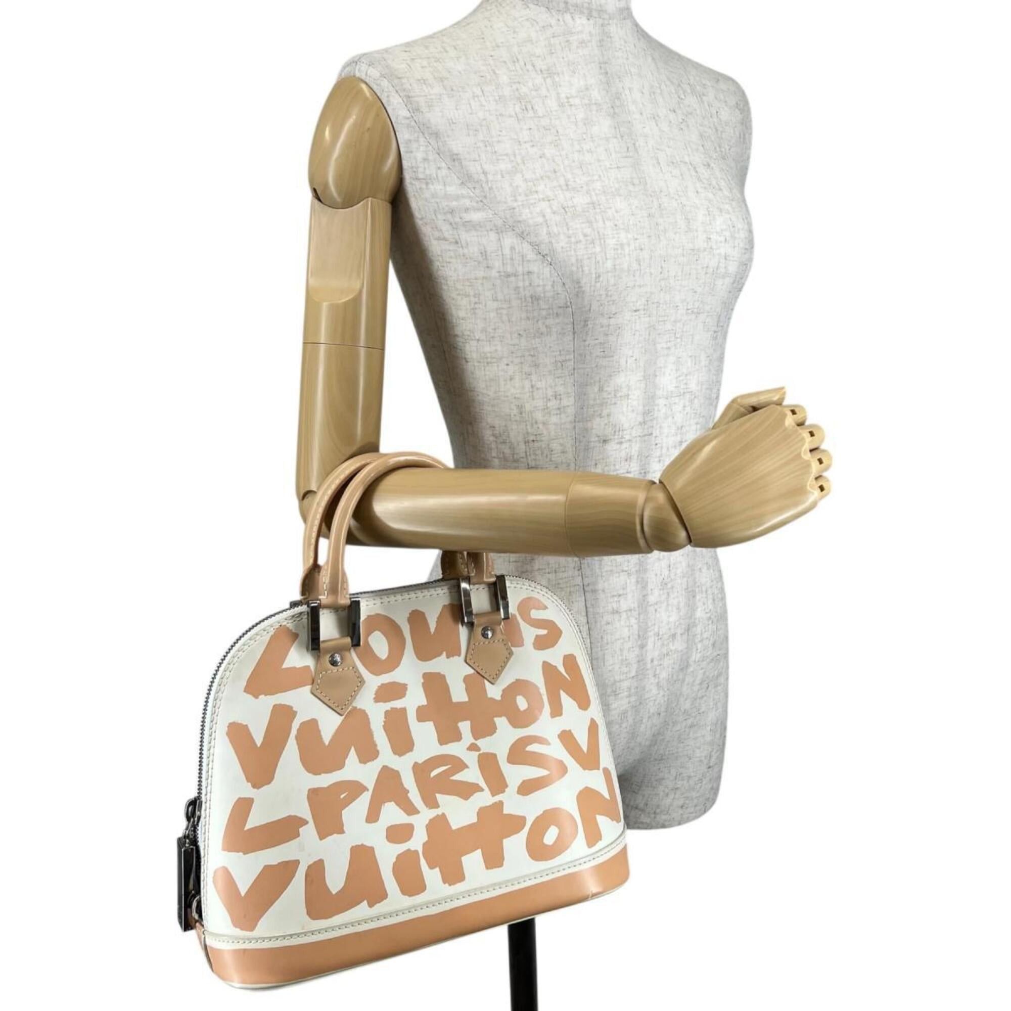 Louis Vuitton Louis Vuitton Handbag Graffiti Stephen Sprouse Alma MM Leather M92180 Beige Size ONE SIZE - 18 Thumbnail