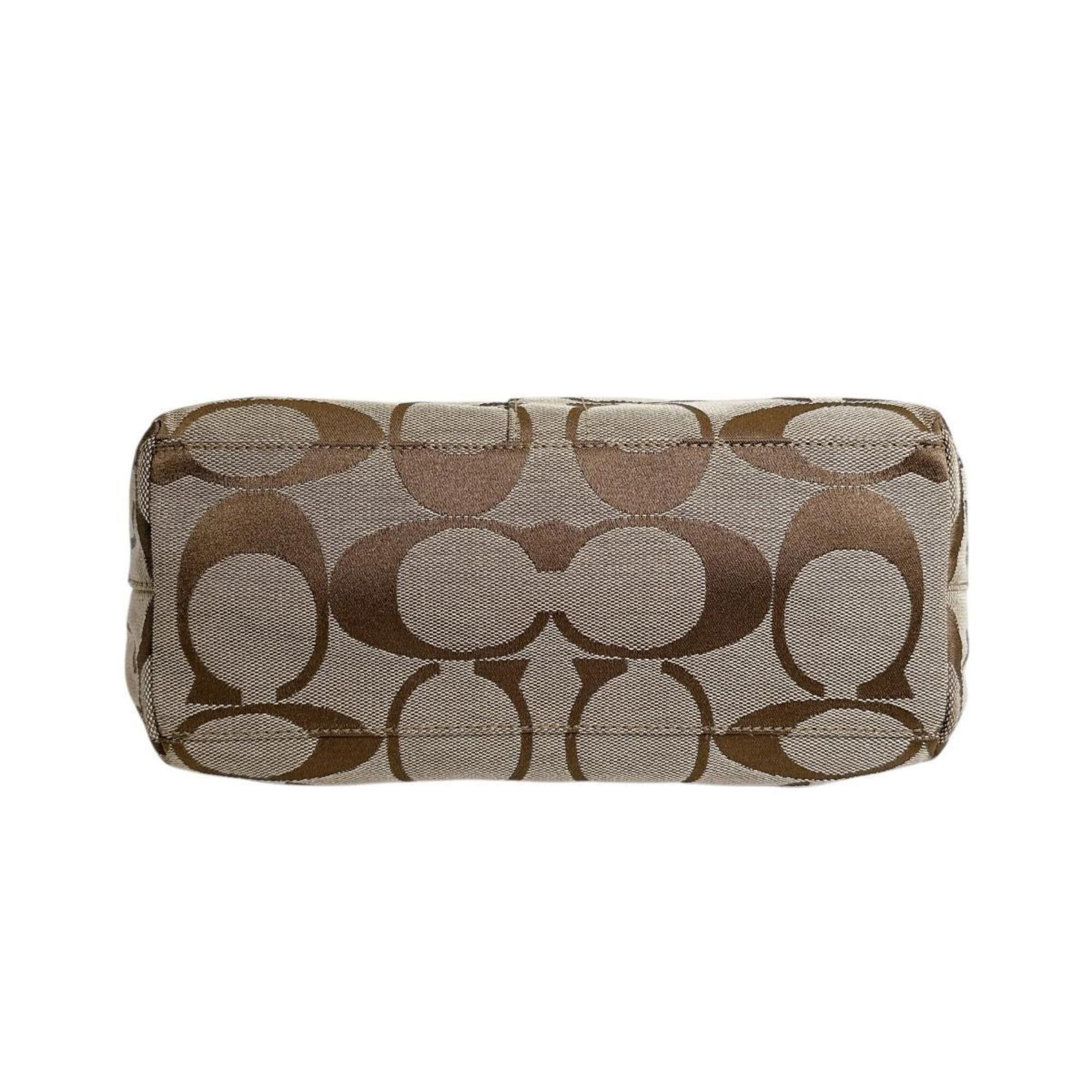 Coach Coach tote bag, canvas, signature pattern, 10124 brown Size ONE SIZE - 4 Thumbnail