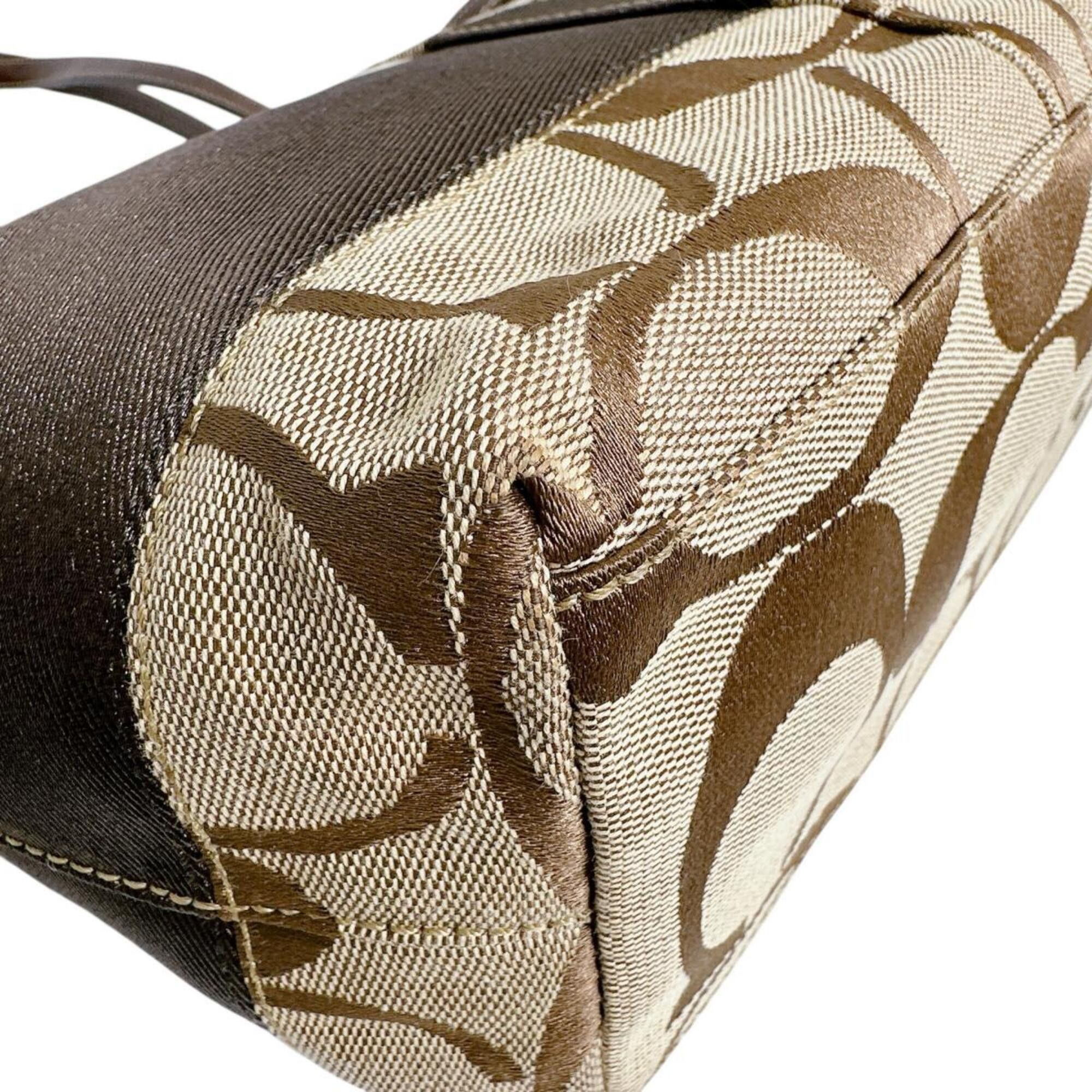 Coach Coach tote bag, canvas, signature pattern, 10124 brown Size ONE SIZE - 6 Thumbnail
