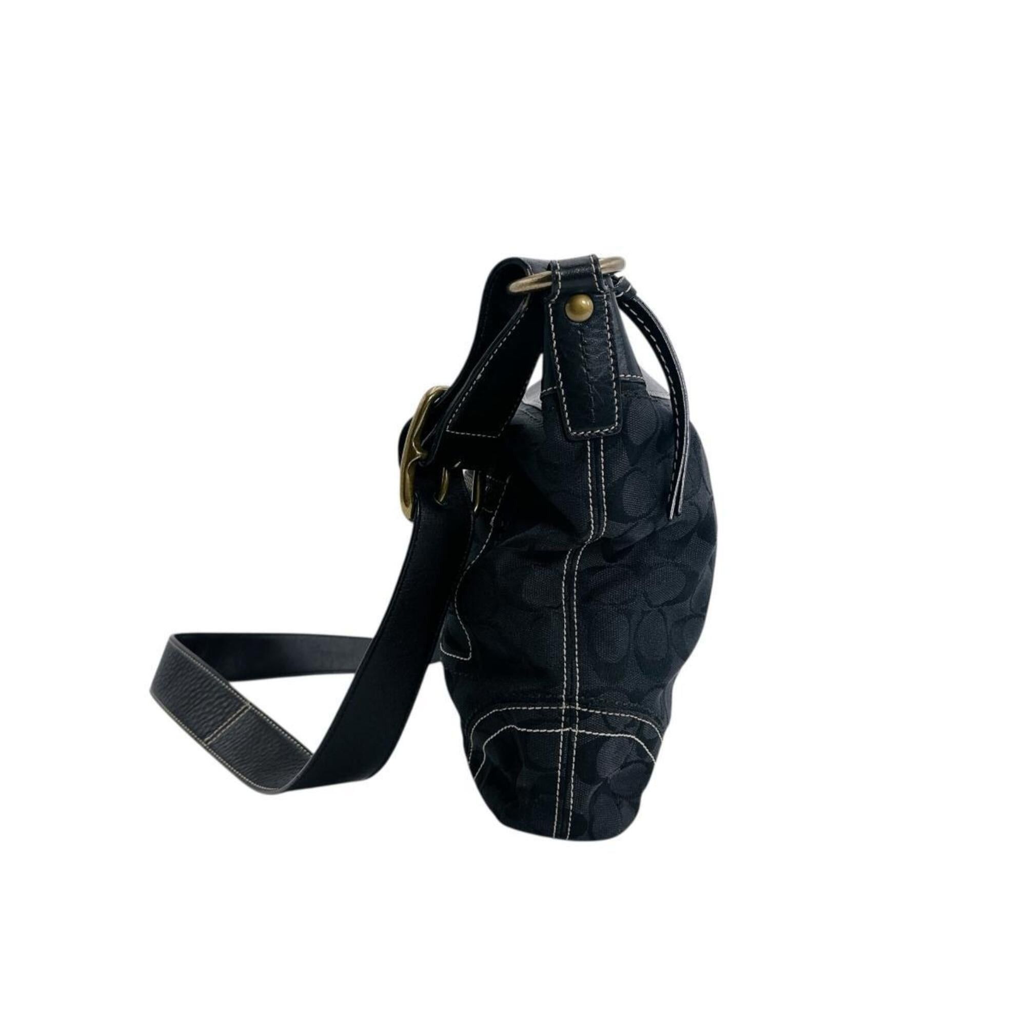 Coach Coach shoulder bag, crossbody style, signature canvas, 10403 black Size ONE SIZE - 4 Thumbnail
