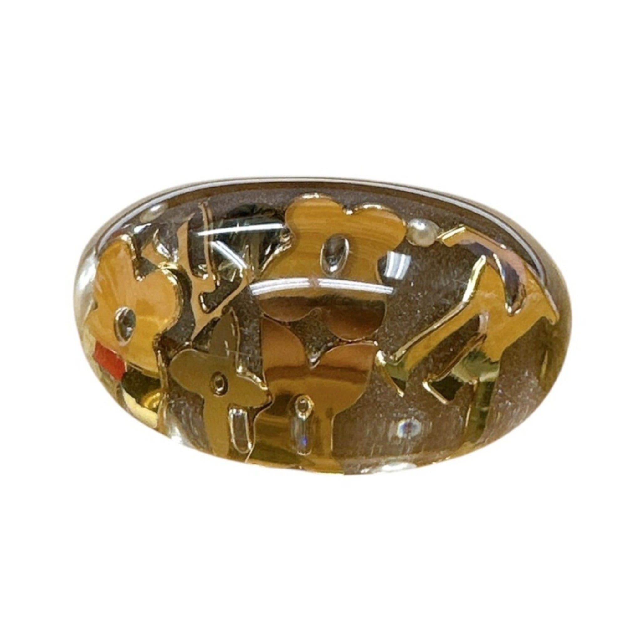 Louis Vuitton Louis Vuitton ring, size M, Bague Inclusion, M65311, brown x gold. Size ONE SIZE - 3 Thumbnail