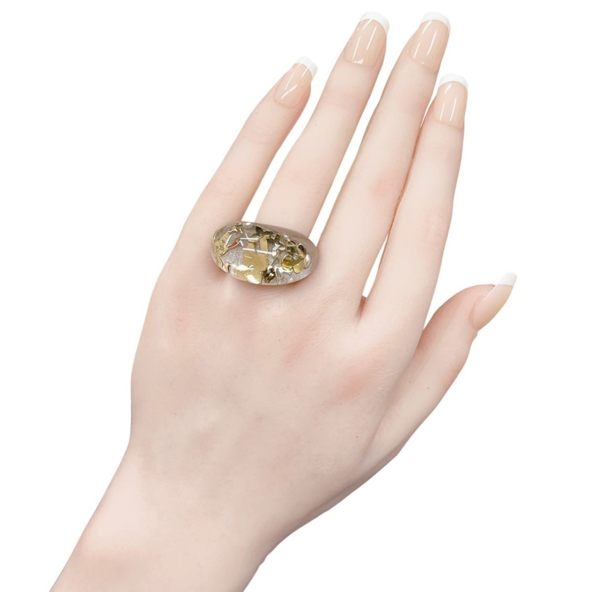 Louis Vuitton Louis Vuitton ring, size M, Bague Inclusion, M65311, brown x gold. Size ONE SIZE - 2 Thumbnail