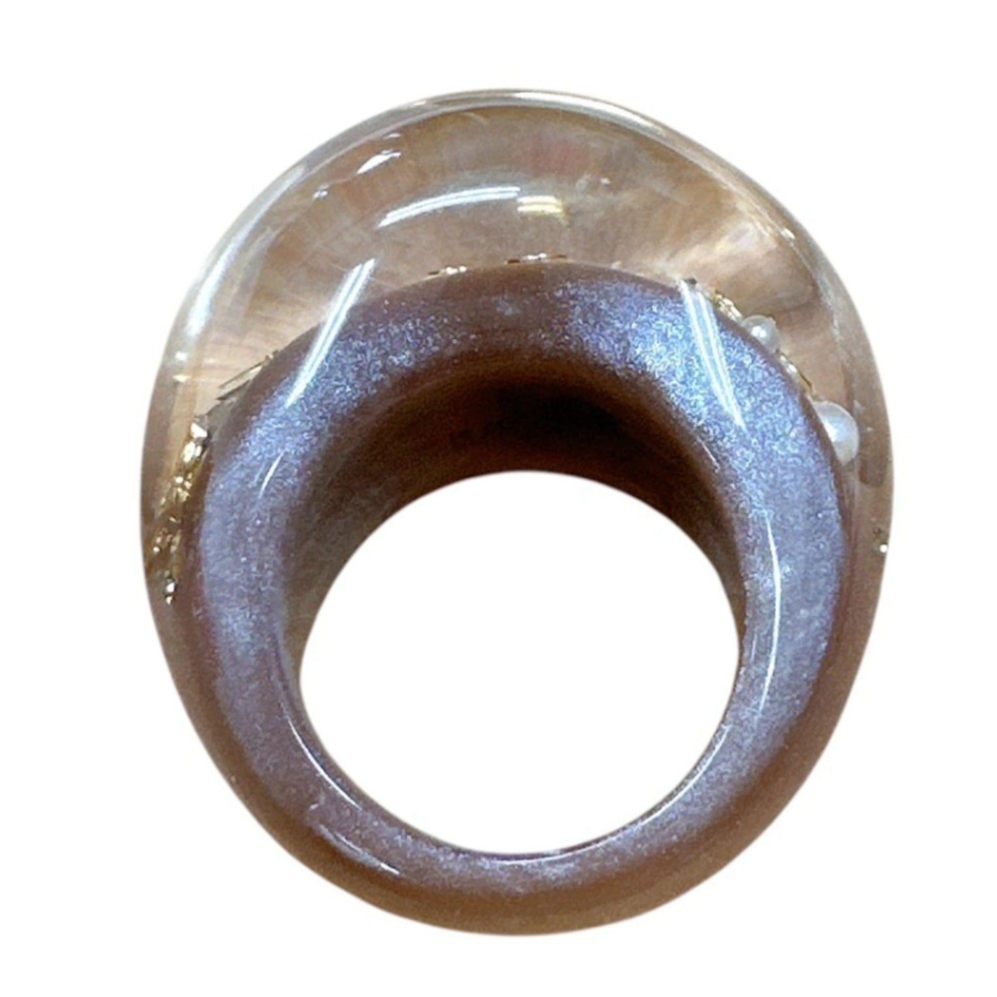 Louis Vuitton Louis Vuitton ring, size M, Bague Inclusion, M65311, brown x gold. Size ONE SIZE - 7 Thumbnail