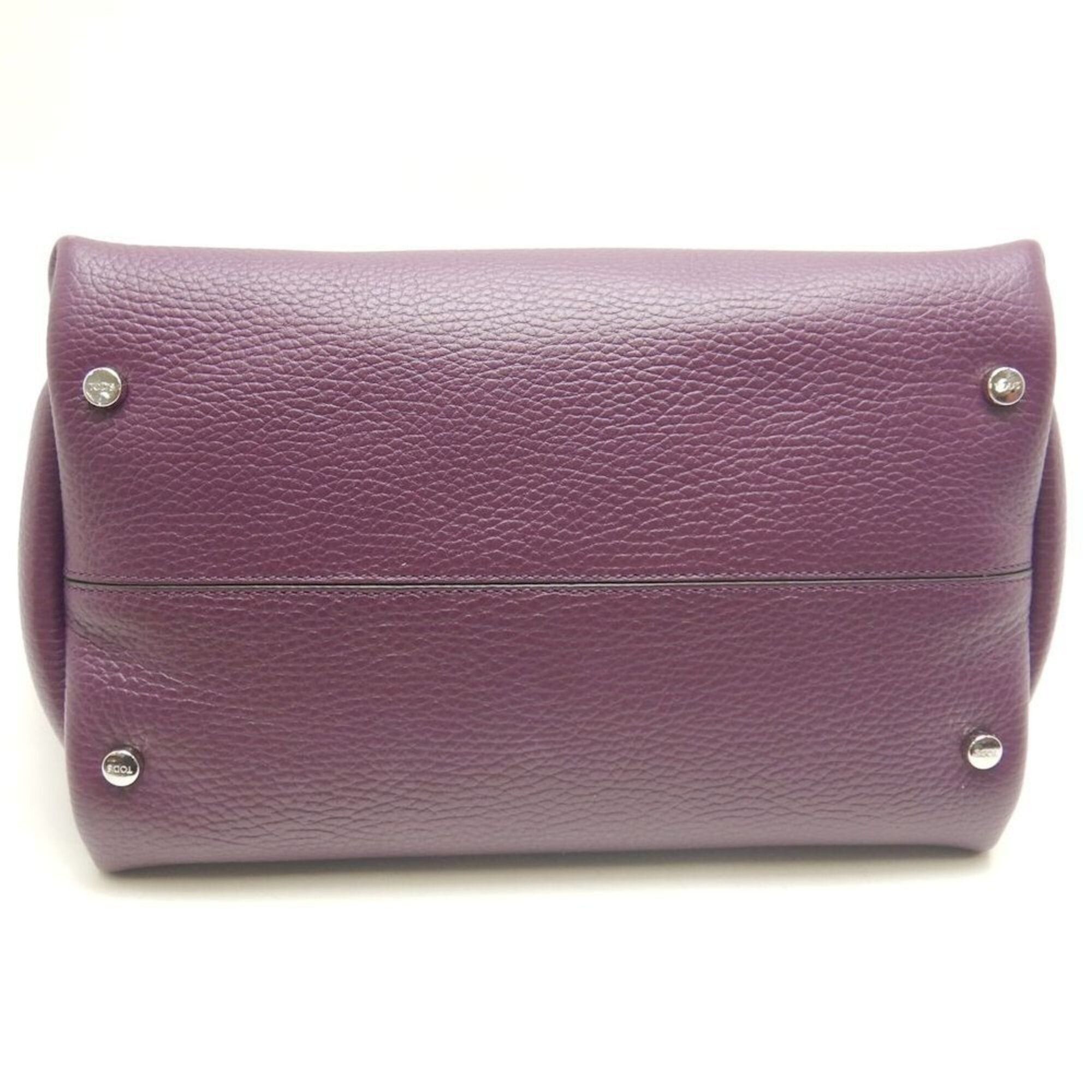 Tod's Tod's TOD’S T-Timeless Leather Mini Handbag, Purple, Women's, Item No. 253784 Size ONE SIZE - 7 Thumbnail