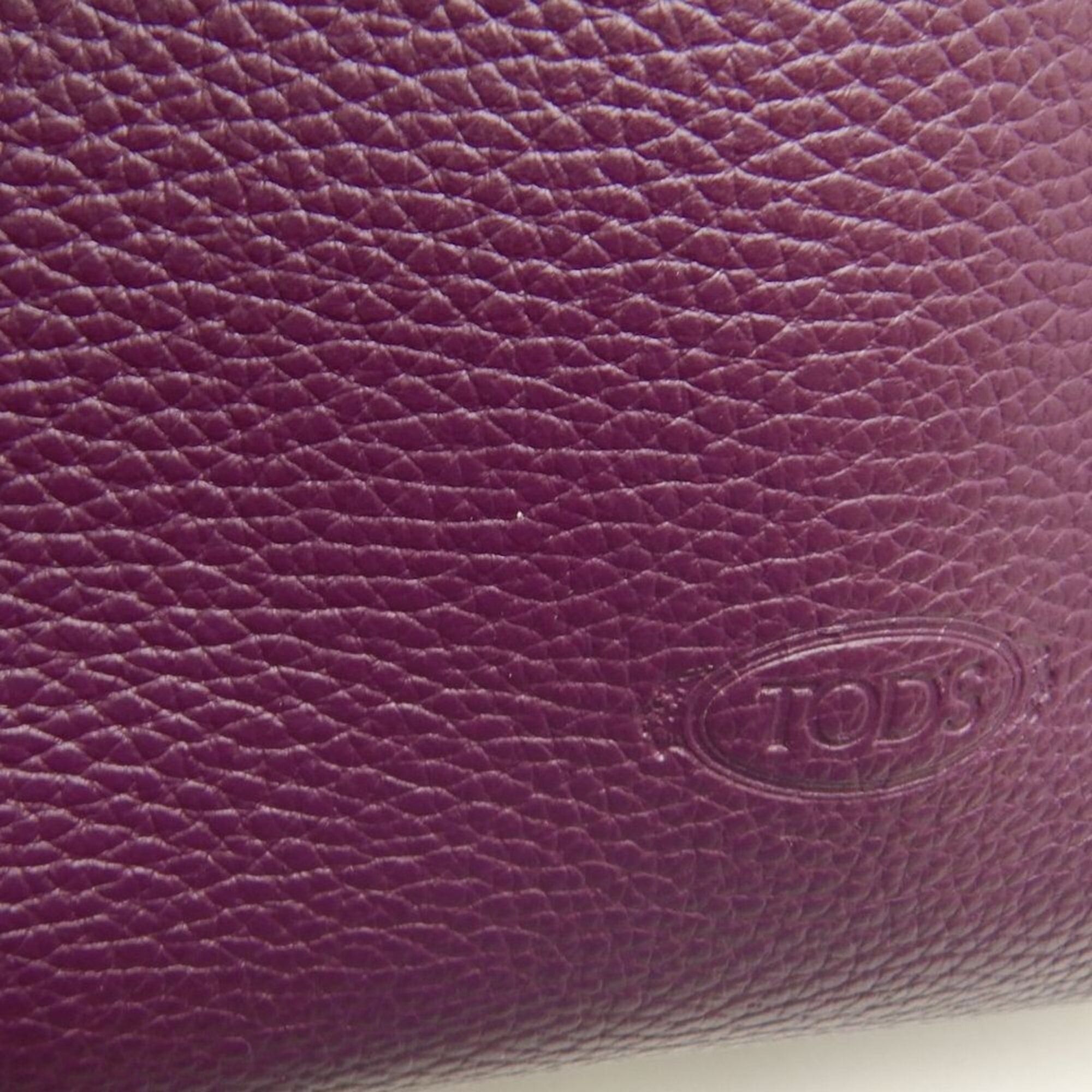 Tod's Tod's TOD’S T-Timeless Leather Mini Handbag, Purple, Women's, Item No. 253784 Size ONE SIZE - 11 Thumbnail