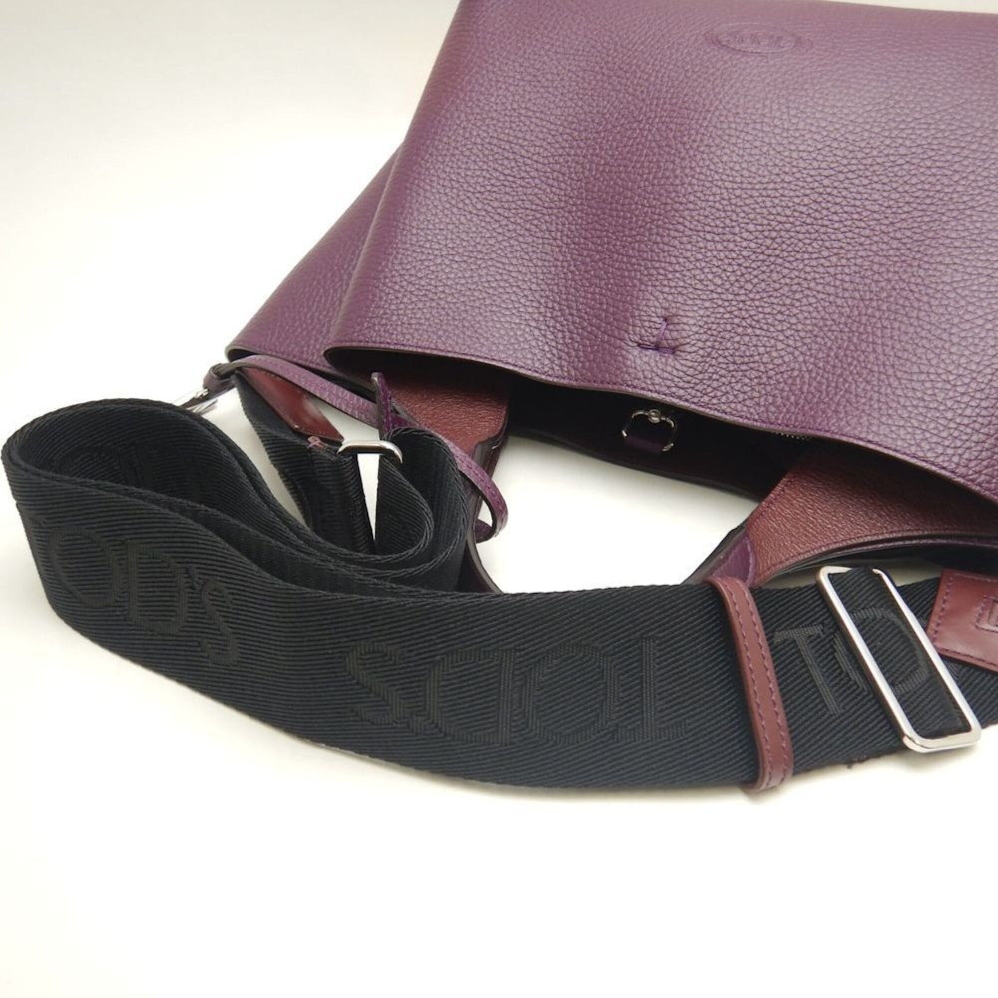 Tod's Tod's TOD’S T-Timeless Leather Mini Handbag, Purple, Women's, Item No. 253784 Size ONE SIZE - 5 Thumbnail