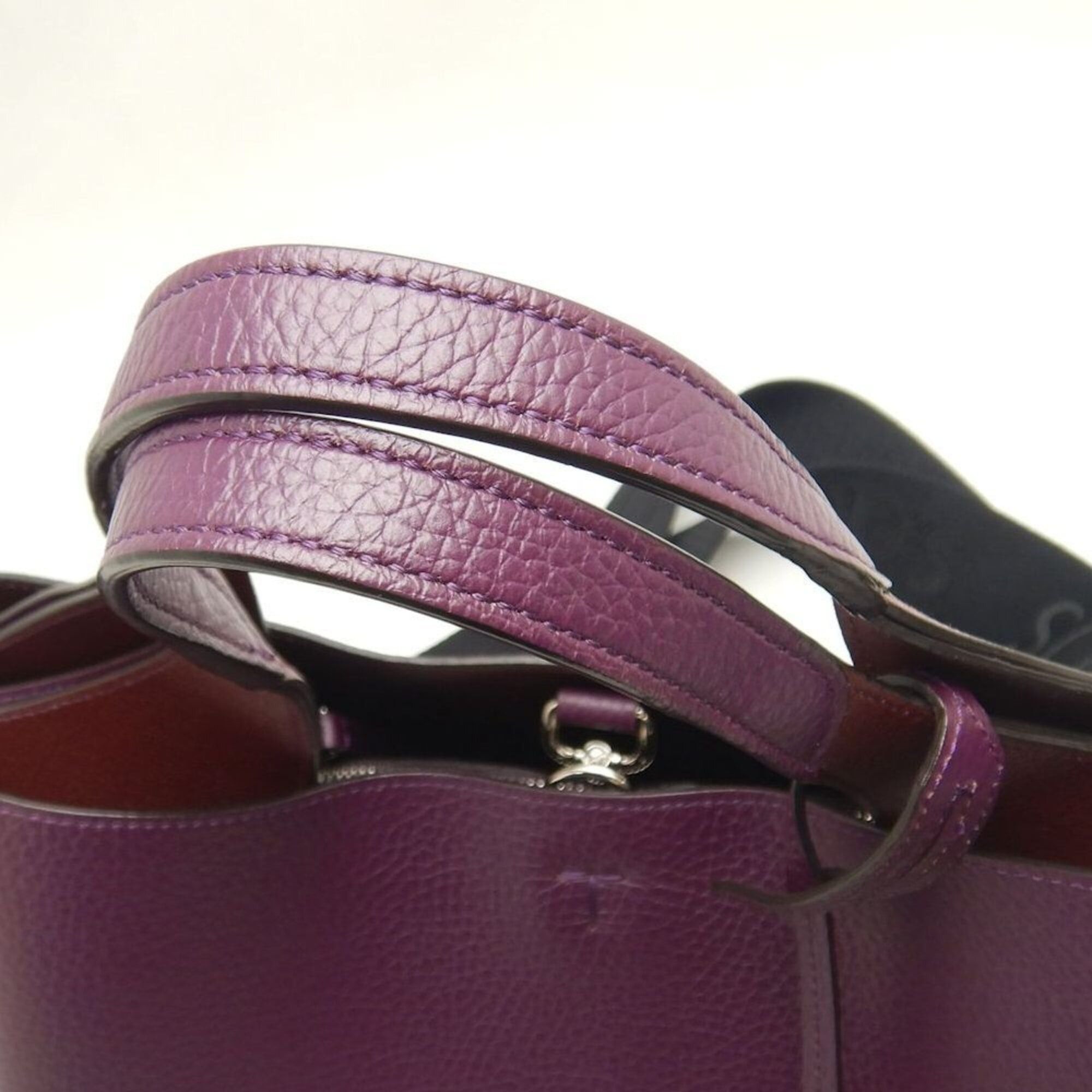 Tod's Tod's TOD’S T-Timeless Leather Mini Handbag, Purple, Women's, Item No. 253784 Size ONE SIZE - 8 Thumbnail