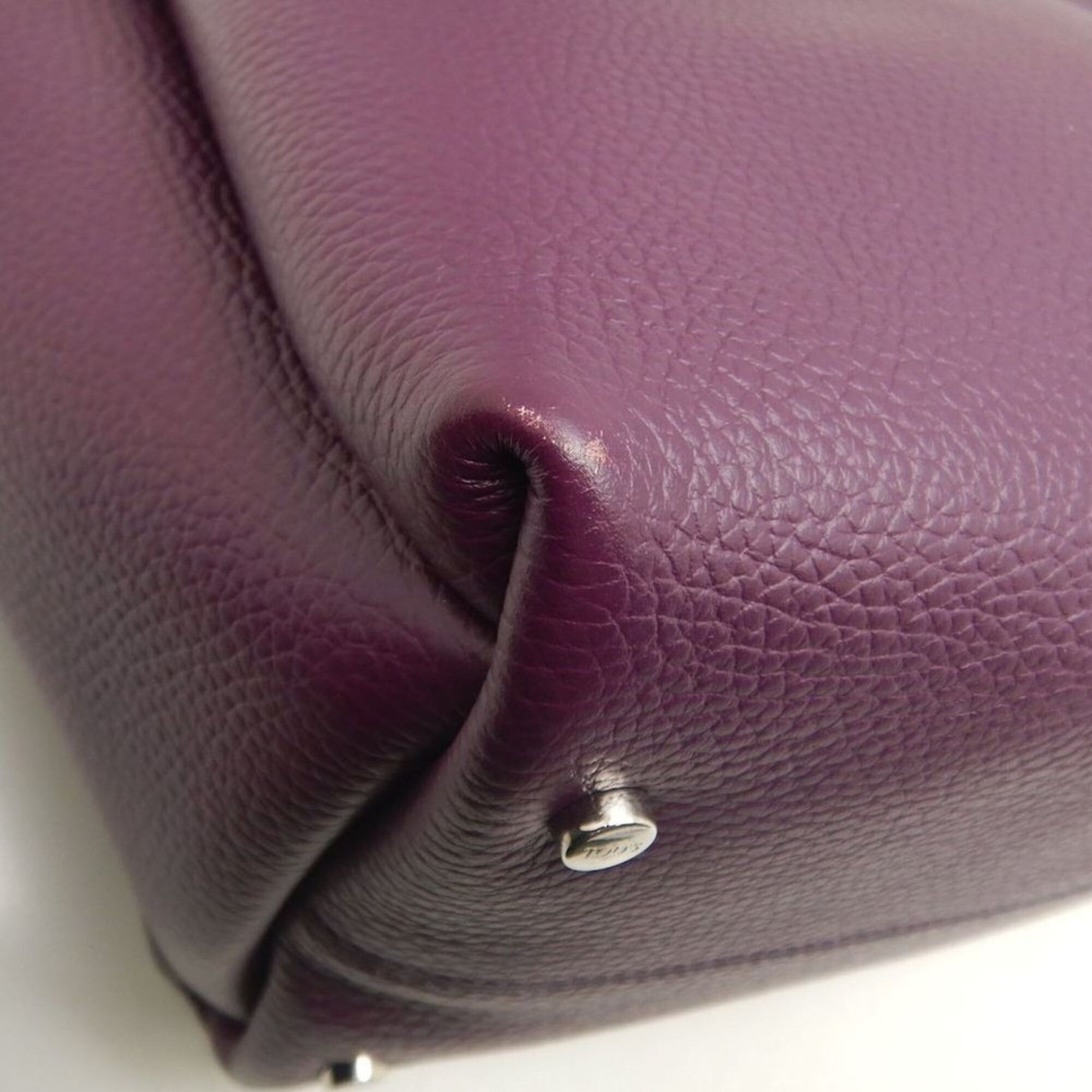 Tod's Tod's TOD’S T-Timeless Leather Mini Handbag, Purple, Women's, Item No. 253784 Size ONE SIZE - 12 Thumbnail