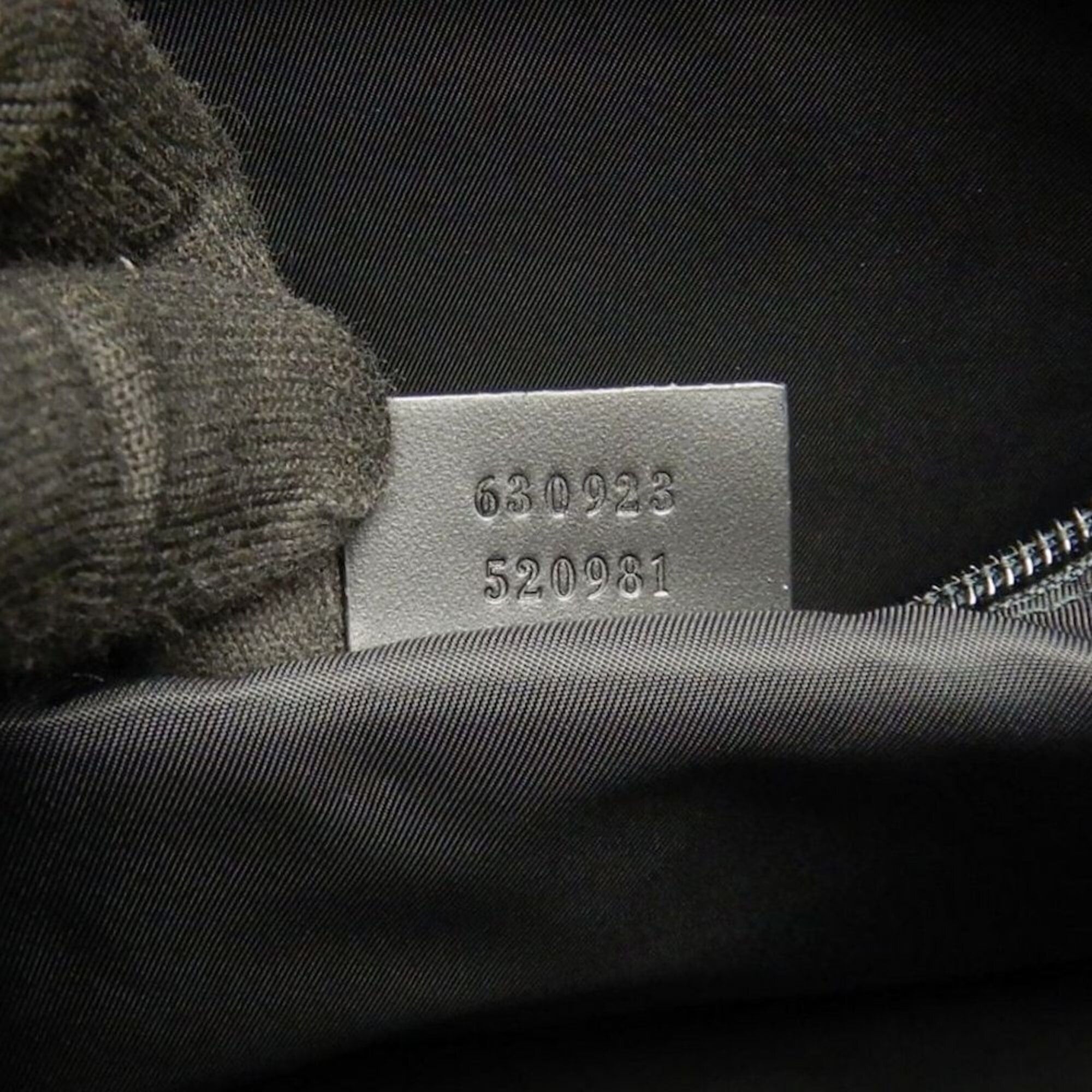 Gucci GUCCI Webbing Line 630923 Tote Bag, Canvas x Leather, Black, Outlet, Women's, Item No. 253792 Size ONE SIZE - 18 Thumbnail
