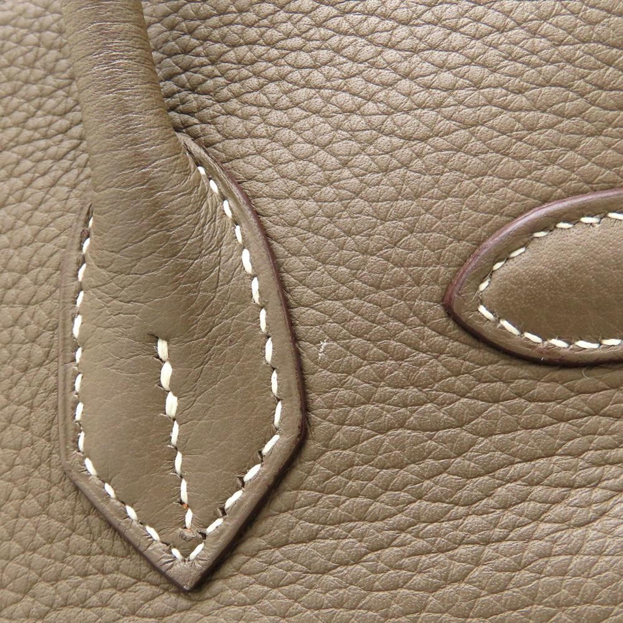 Hermes HERMES Birkin 30 Handbag, □M stamp, 2009, Togo leather, Etoupe color, Silver hardware, Women's, 353261 Size ONE SIZE - 14 Thumbnail