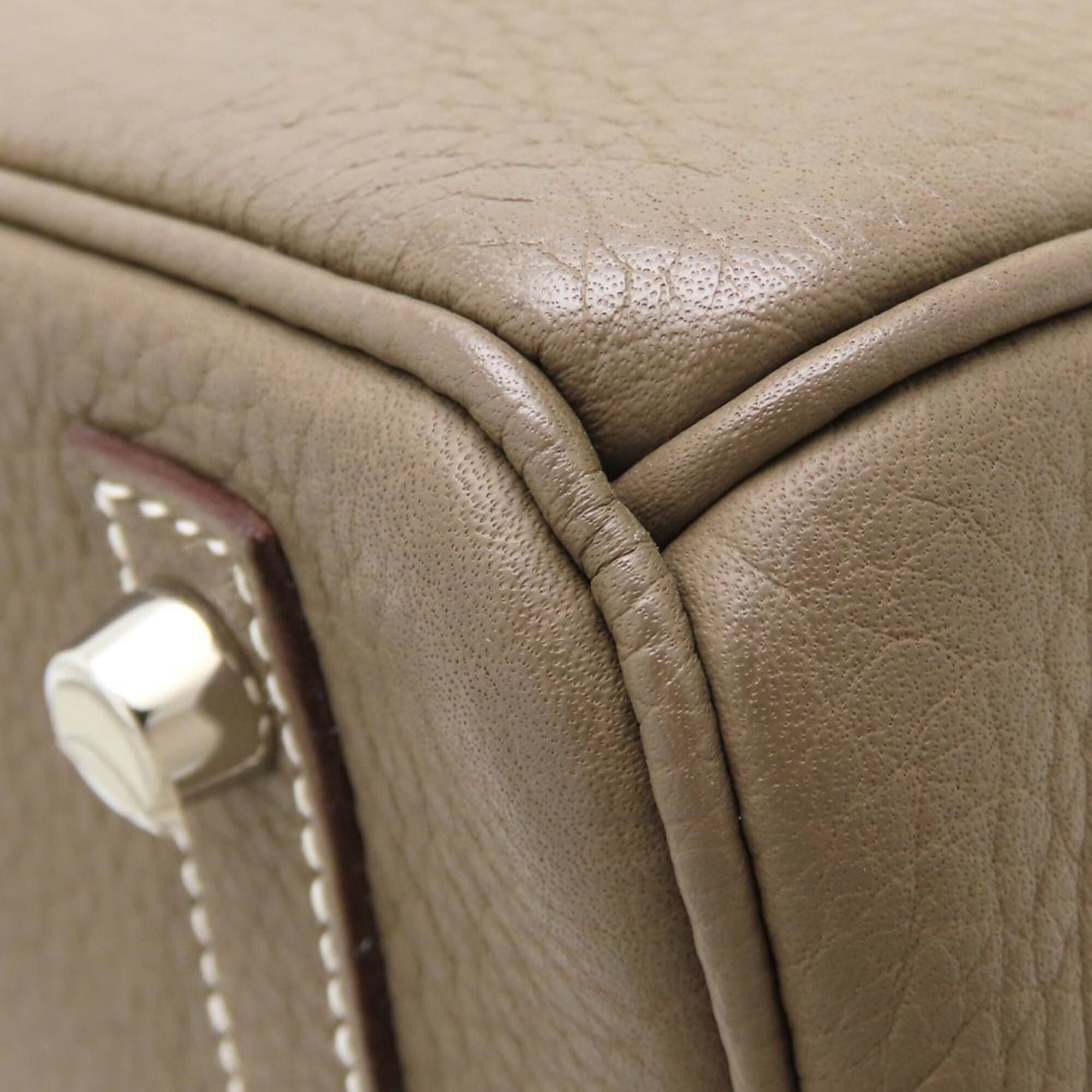 Hermes HERMES Birkin 30 Handbag, □M stamp, 2009, Togo leather, Etoupe color, Silver hardware, Women's, 353261 Size ONE SIZE - 18 Thumbnail