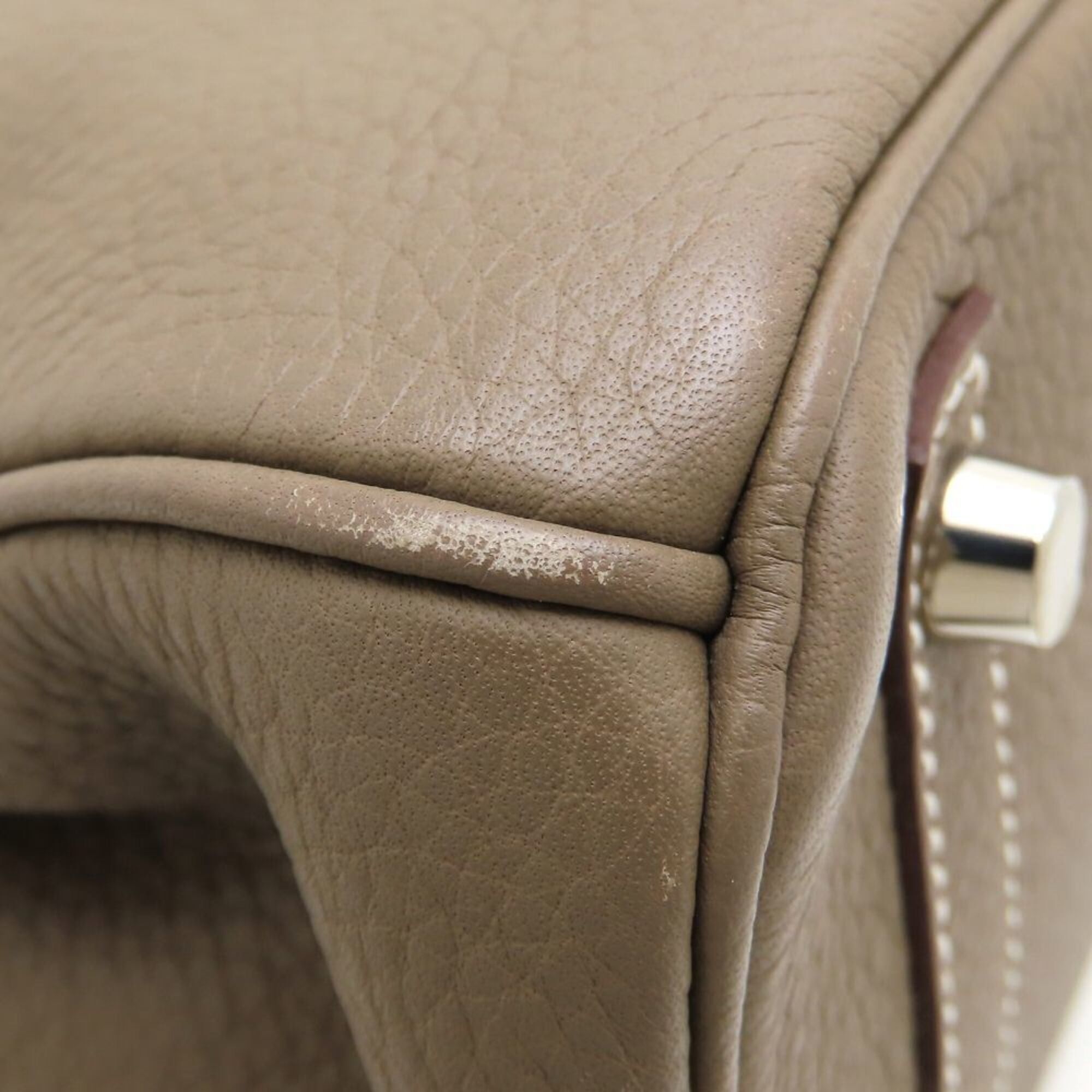 Hermes HERMES Birkin 30 Handbag, □M stamp, 2009, Togo leather, Etoupe color, Silver hardware, Women's, 353261 Size ONE SIZE - 15 Thumbnail