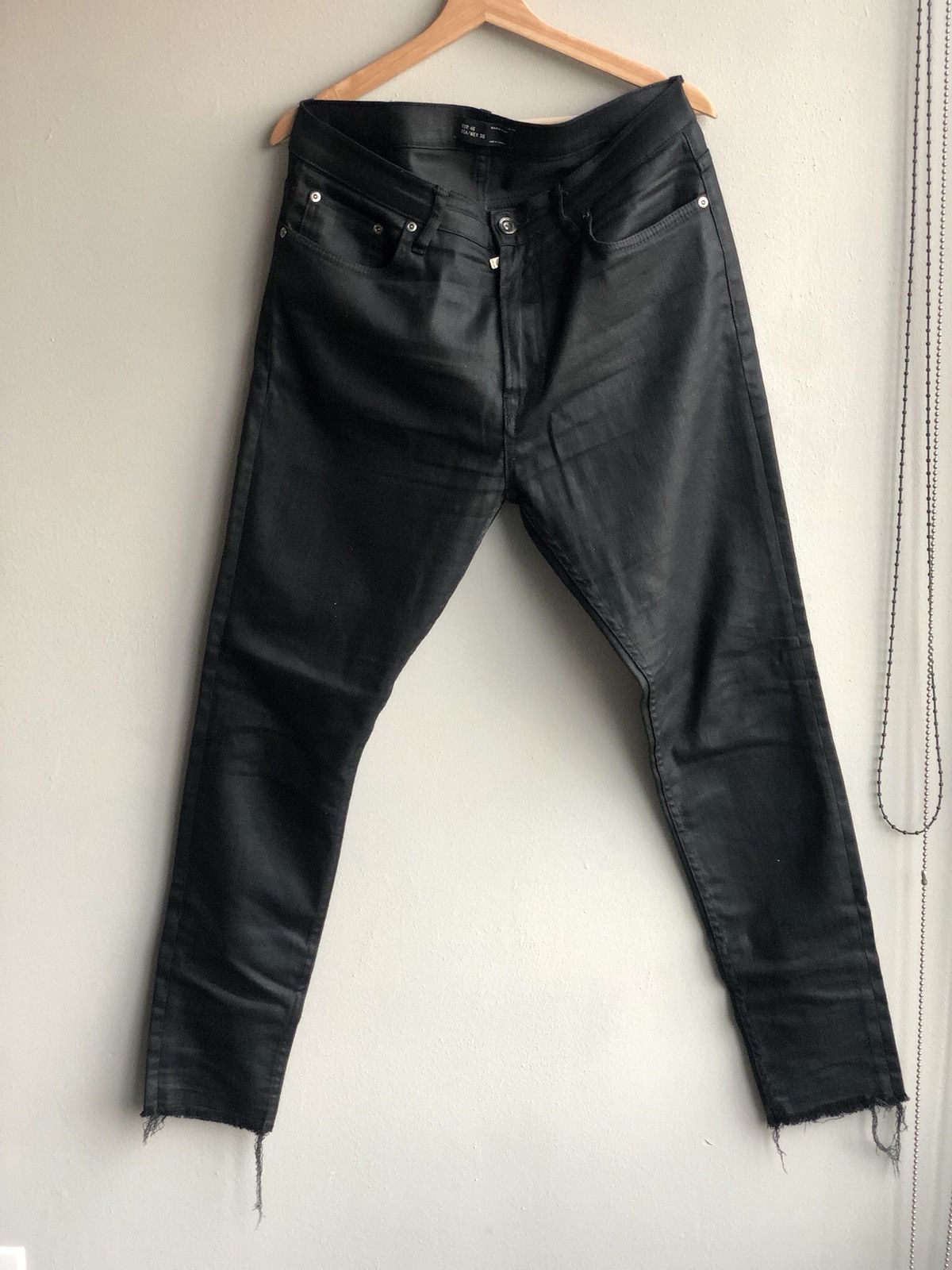 Zara Zara waxed jeans Grailed