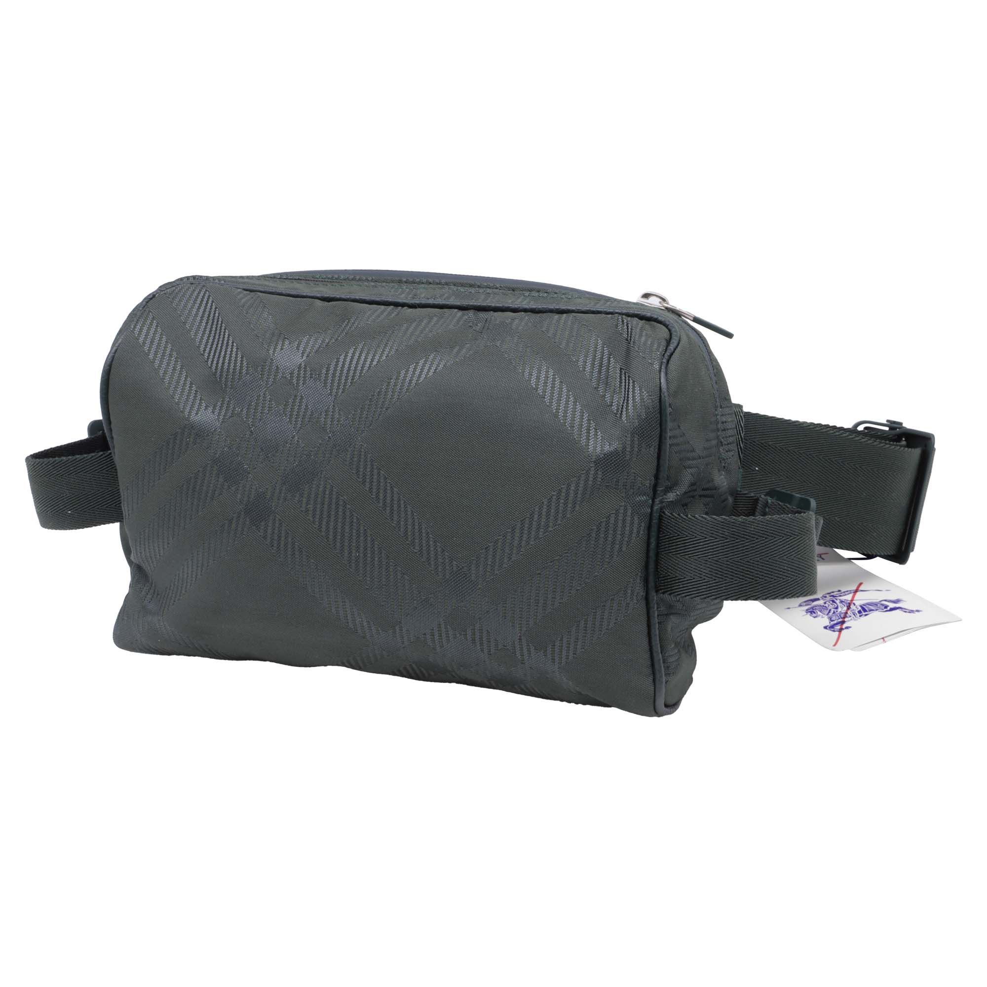 Burberry Burberry Check-Jacquard Belt Bag in Olive Polyamide Size ONE SIZE - 2 Thumbnail