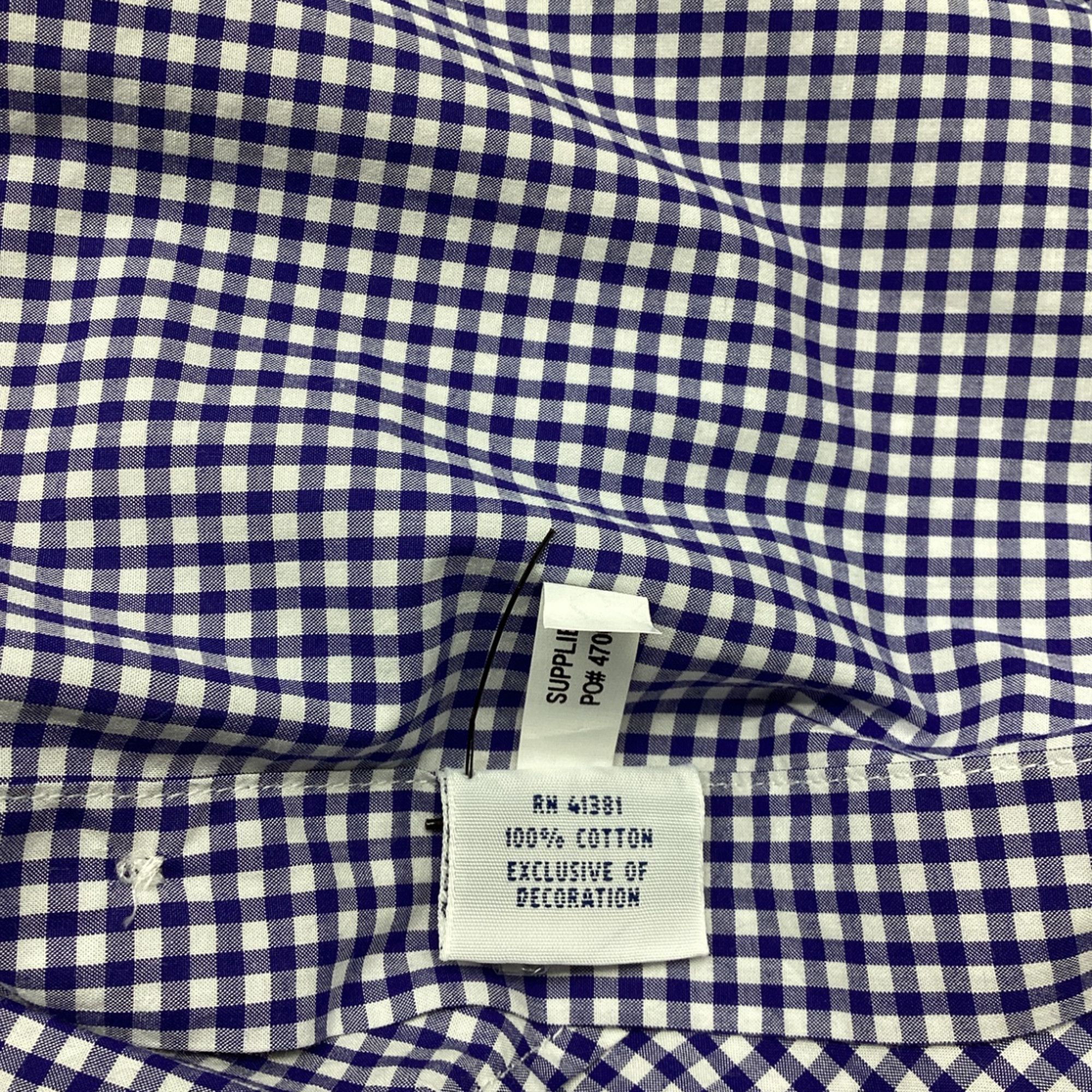 Ralph Lauren Ralph Lauren Slim Fit Checked Shirt in Navy Blue Cotton Size US L / EU 52-54 / 3 - 5 Thumbnail