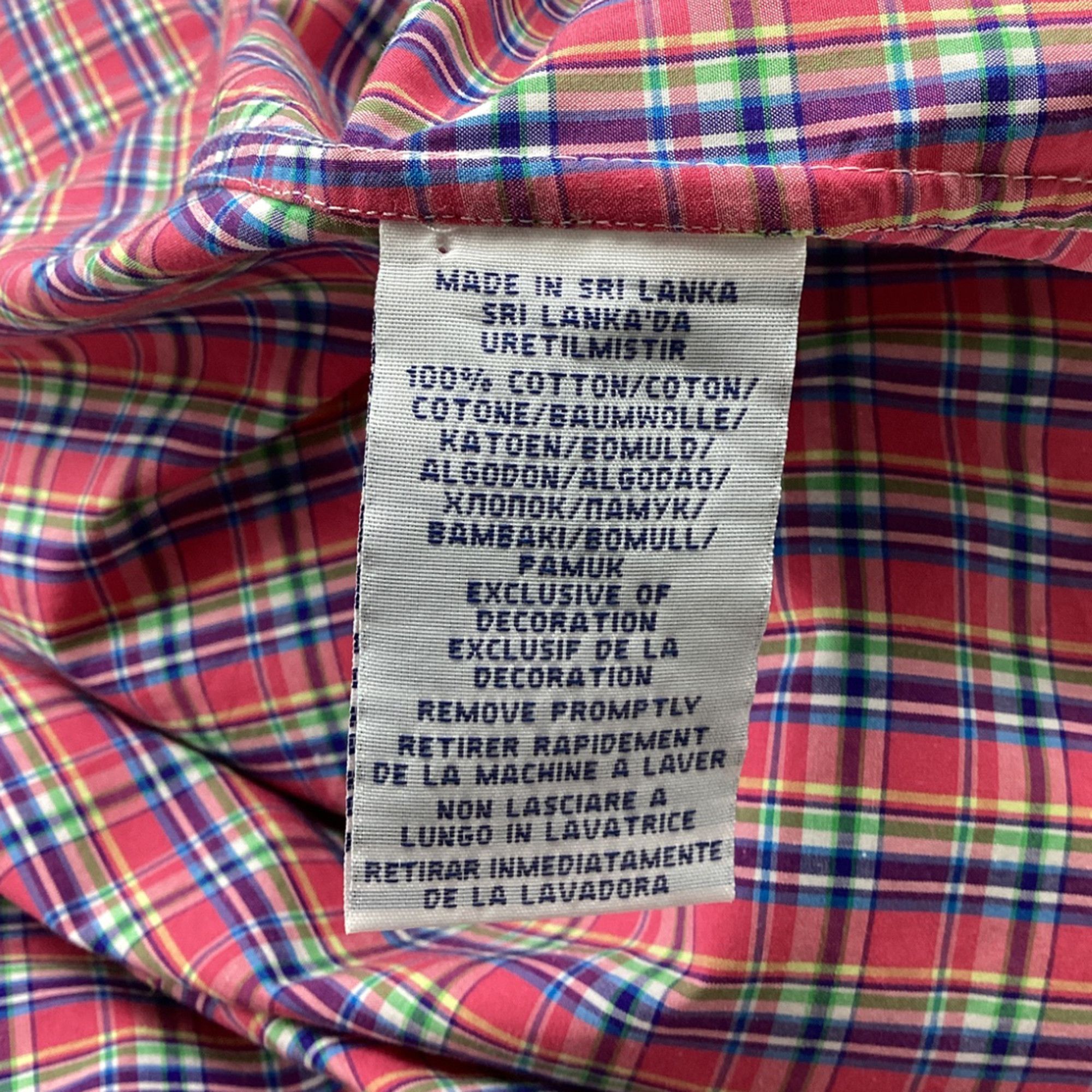 Ralph Lauren Ralph Lauren Slim Fit Checked Shirt in Red Cotton Size US M / EU 48-50 / 2 - 5 Thumbnail