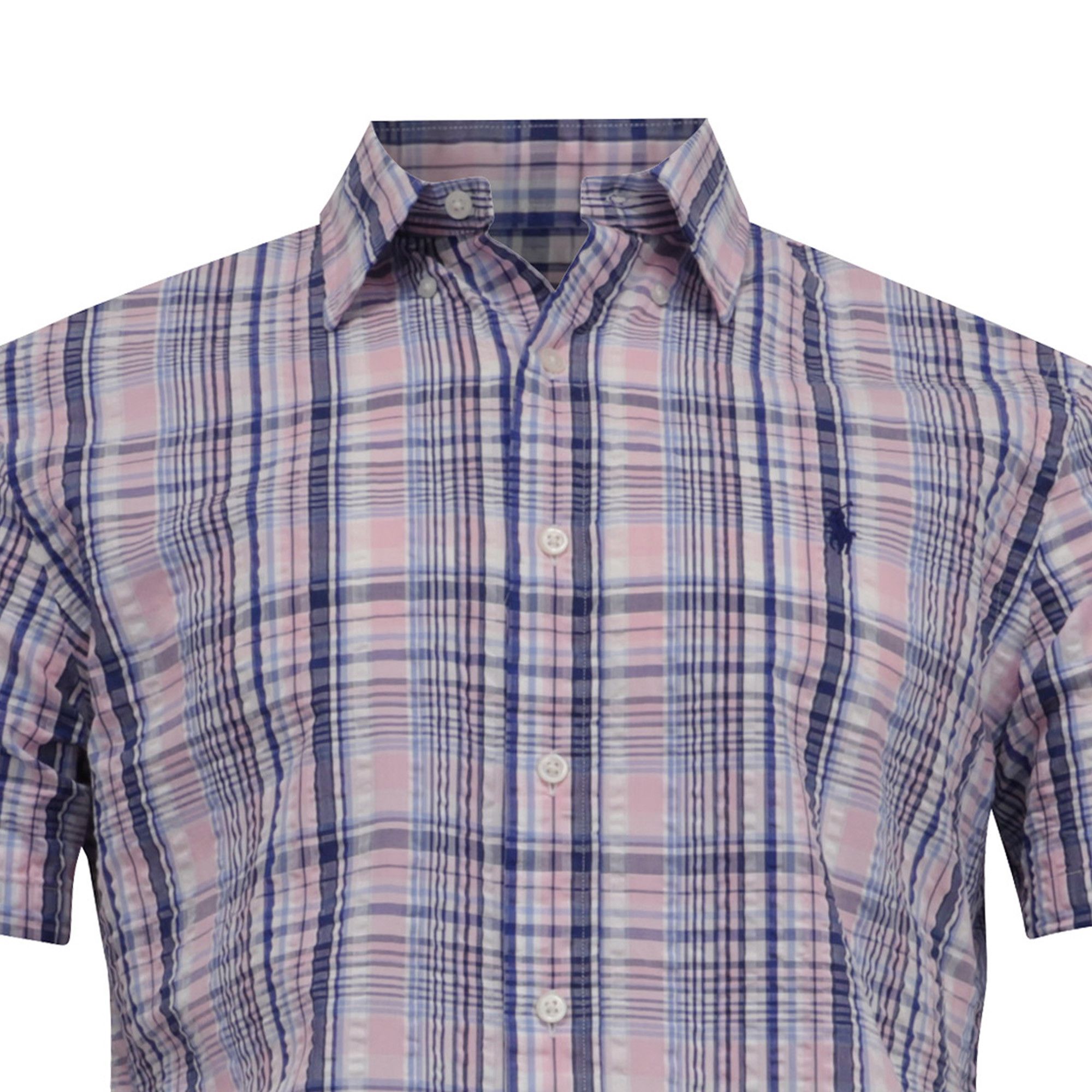 Ralph Lauren Ralph Lauren Plaid Button-Down Short Sleeve Shirt in Multico Size US M / EU 48-50 / 2 - 2 Thumbnail