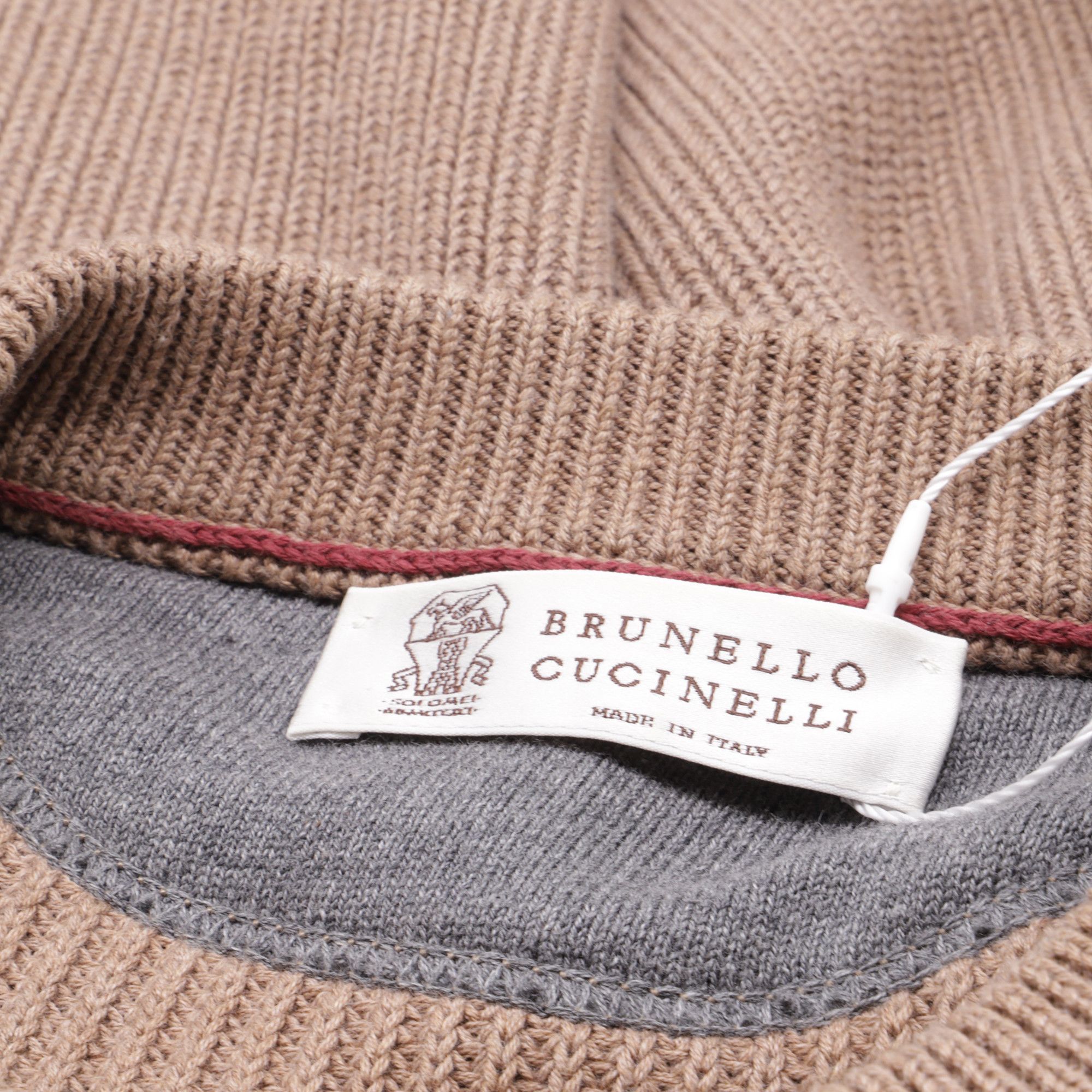 Brunello Cucinelli Brunello Cucinelli Knitted Crewneck Sweater in Brown Cotton Size US M / EU 48-50 / 2 - 5 Thumbnail