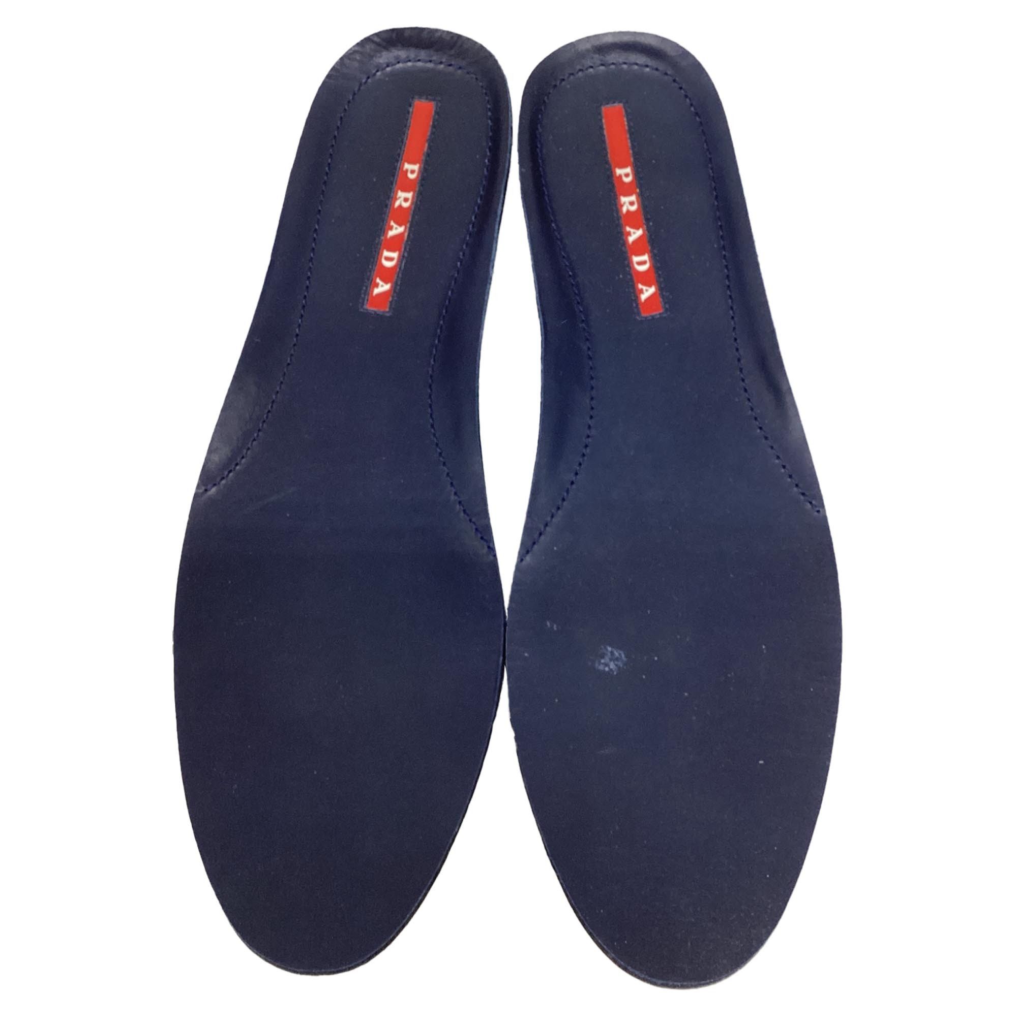 Prada Prada Sport Cap-Toe Low-Top Sneakers in Nay Blue Suede Size US 8 / EU 41 - 7 Thumbnail