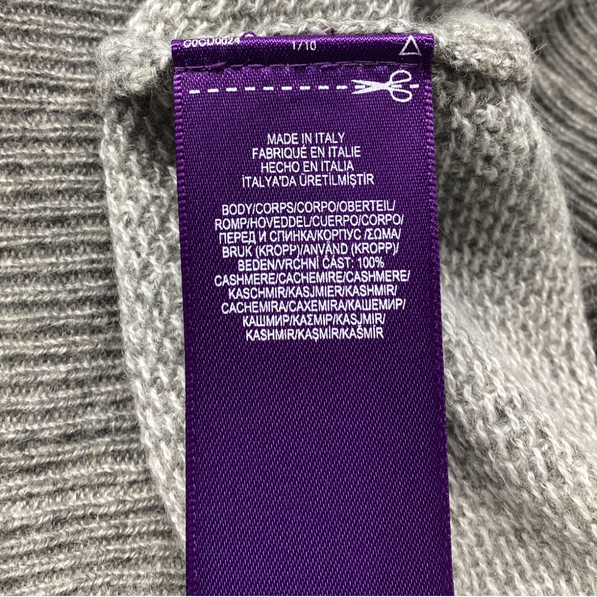 Ralph Lauren Ralph Lauren Purple Label Polo Shirt in Grey Cashmere Size US XS / EU 42 / 0 - 5 Thumbnail