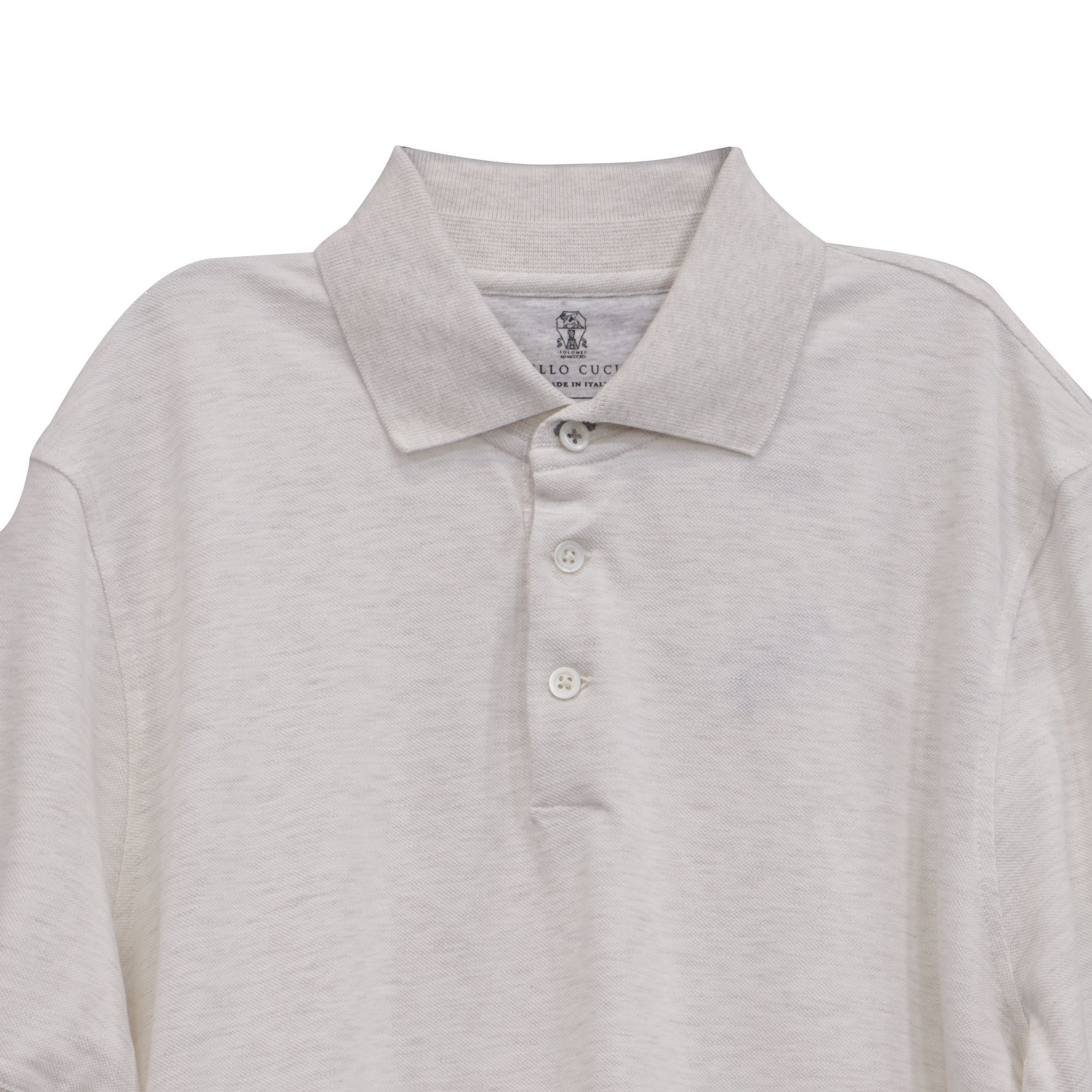 Brunello Cucinelli Brunello Cucinelli Short Sleeve Polo Shirt in White Cotton Size US XS / EU 42 / 0 - 2 Thumbnail